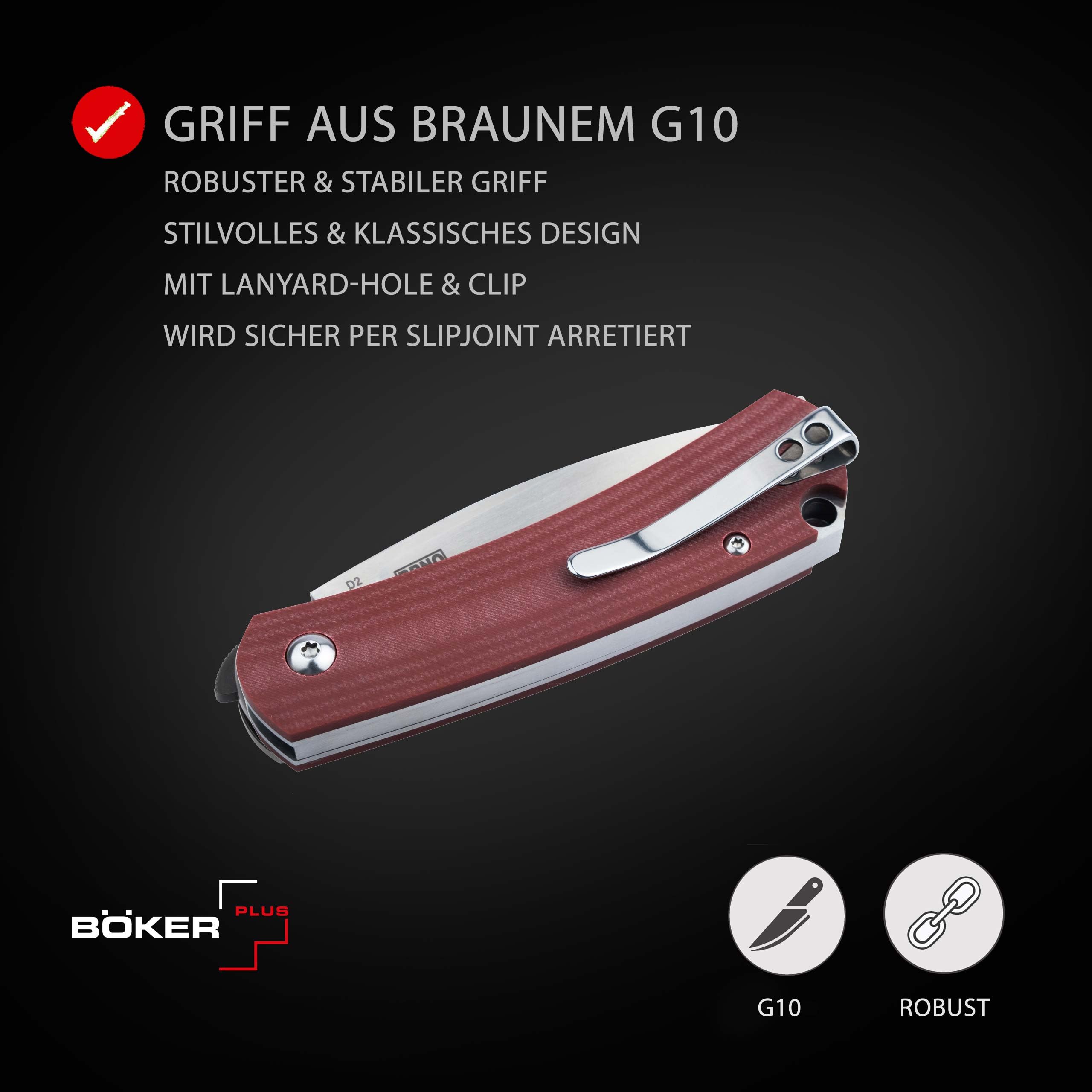 b-ker-plus-boston-slipjoint-taschenmesser-d2-rot-mit-clip image 4