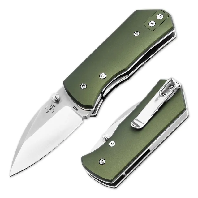 b-ker-plus-lefti-mini-taschenmesser-alu-gr-n-sheepfoot image 1