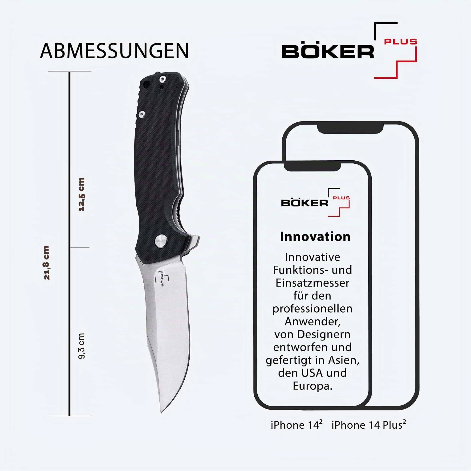 b-ker-plus-m-e-r-k-1-taschenmesser-g10-schwarz-d2 image 5