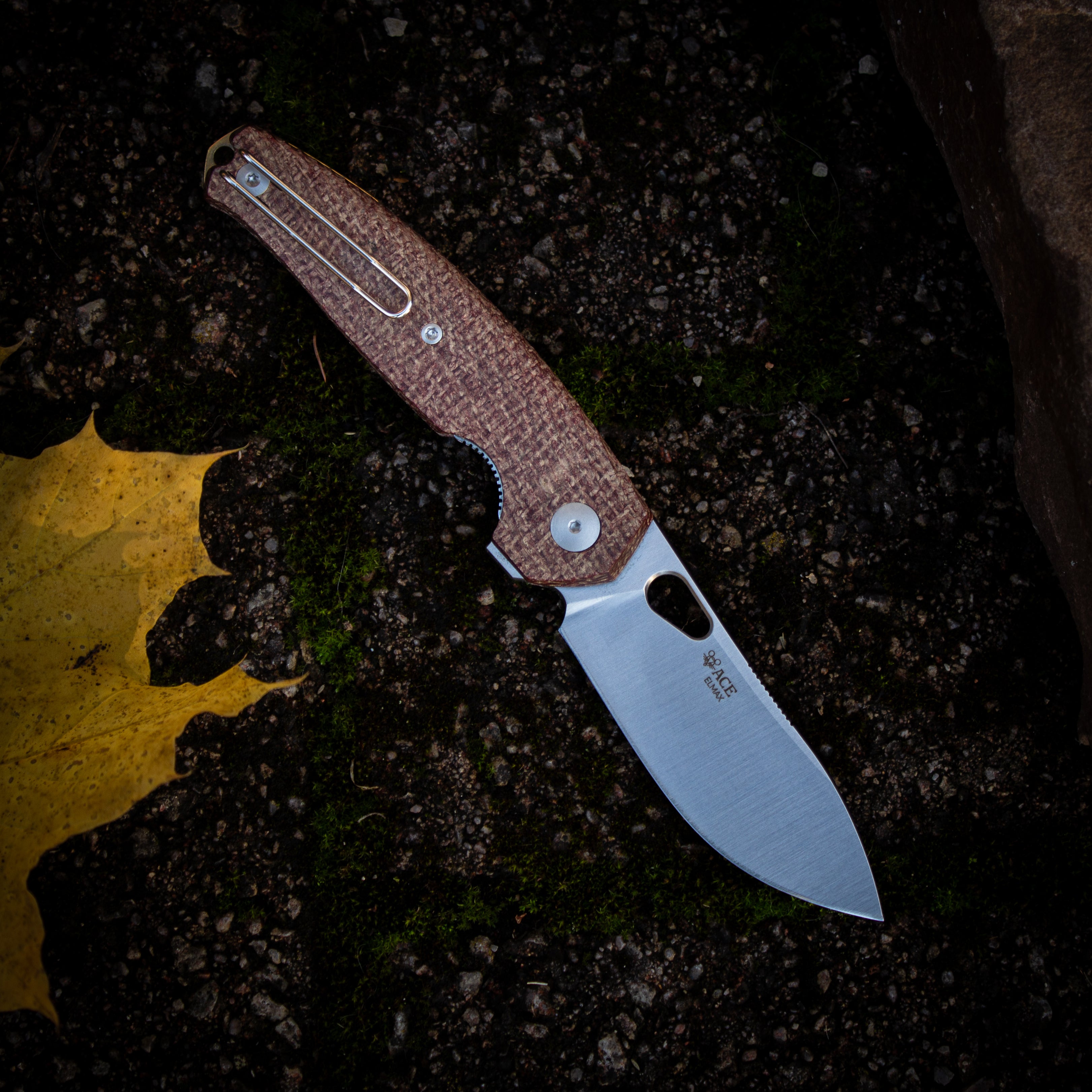 giantmouse-ace-jagt-klappmesser-burlap-satin-messing image 2