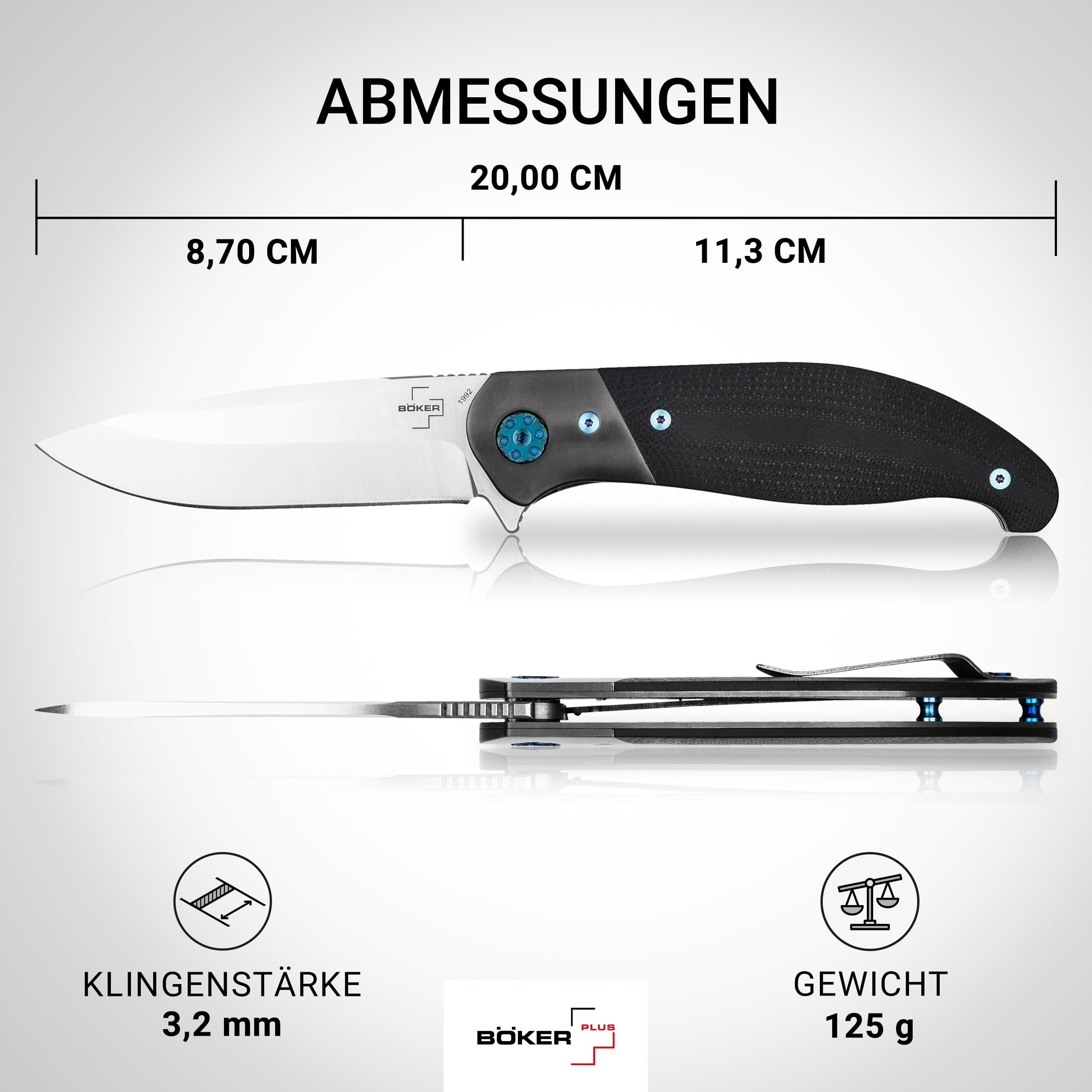 b-ker-plus-undertow-taschenmesser-d2-g10-schwarz image 3