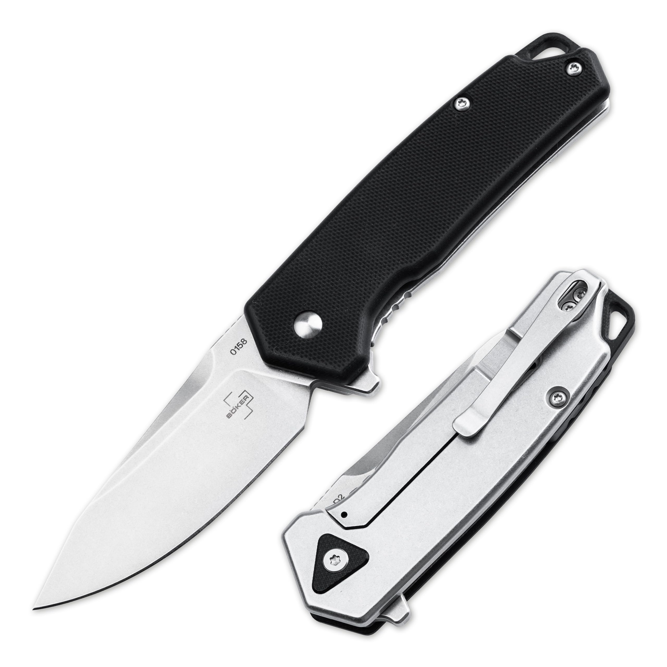 b-ker-plus-gemtek-black-g10-taschenmesser-d2-flipper-framelock image 1