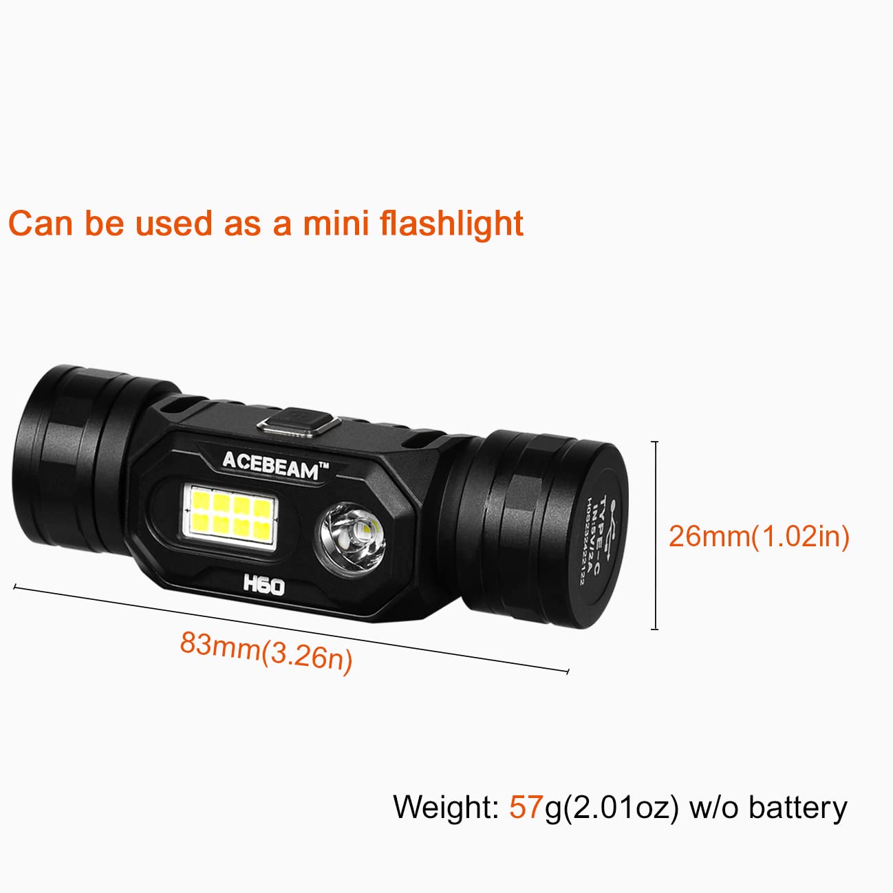 acebeam-h60-stirnlampe-cri97-usb-c-akku image 2