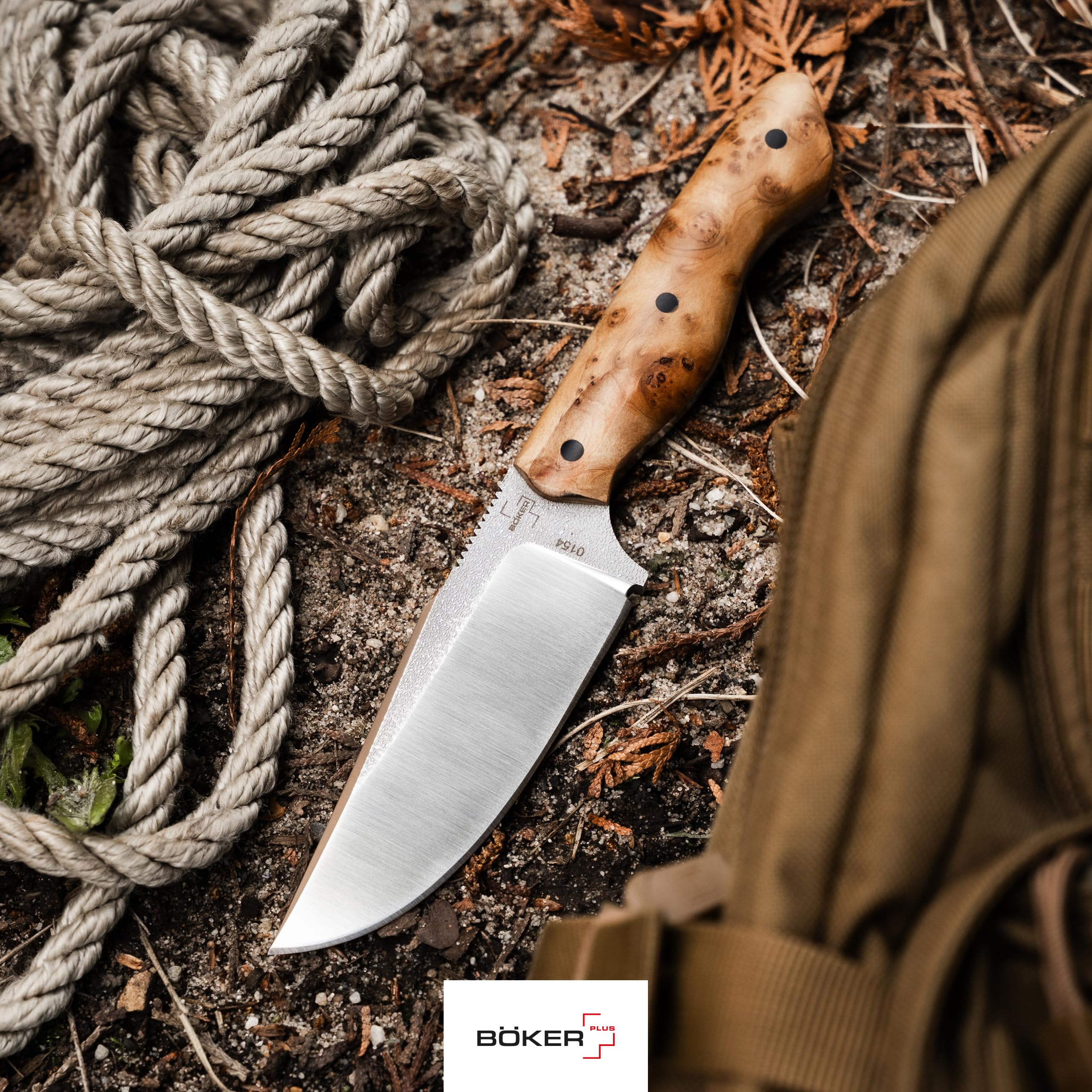 b-ker-plus-overnighter-bushcraftmesser-d2-holzgriff-lederscheide image 5