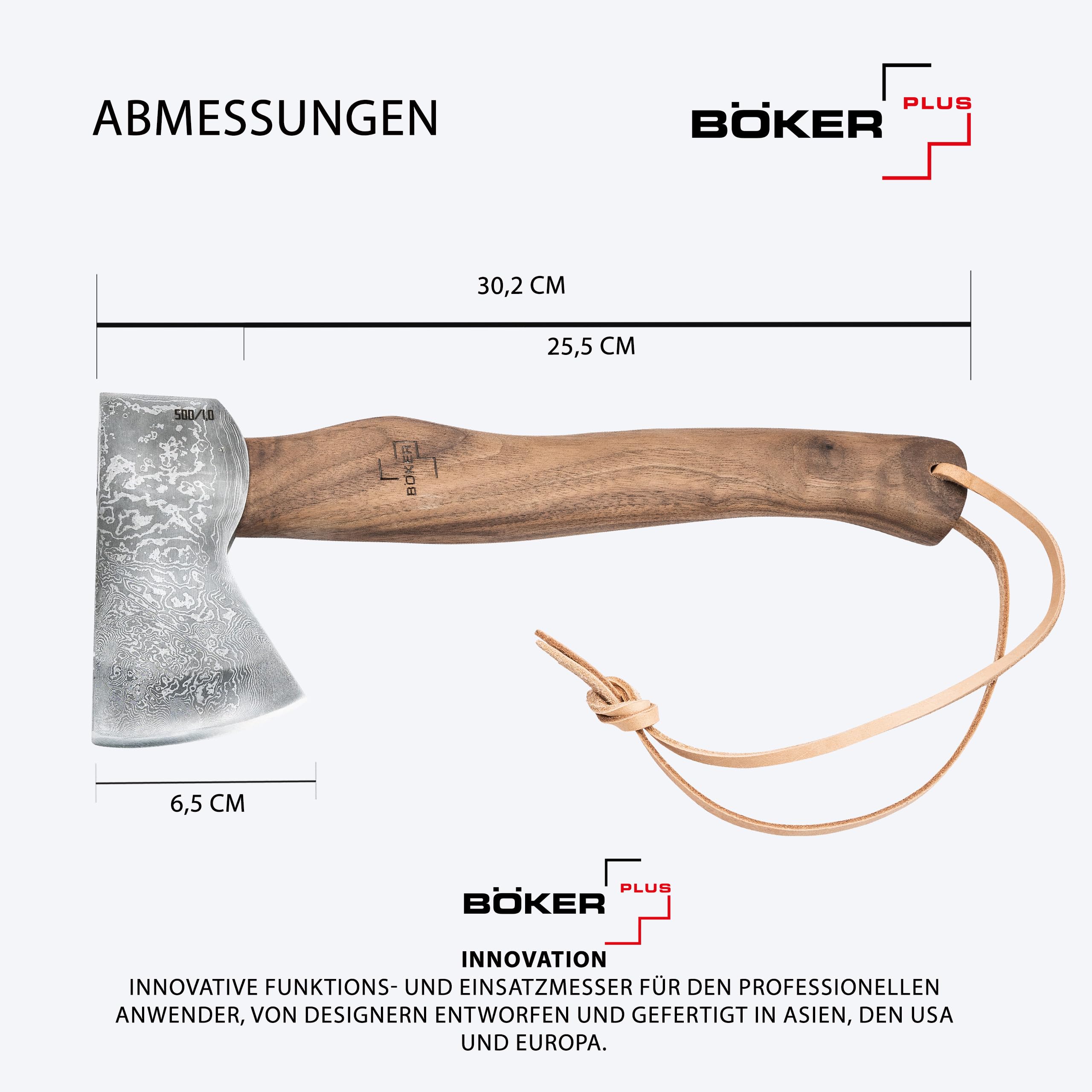 b-ker-plus-appalachian-axe-damast-beil-walnuss-lederscheide image 5