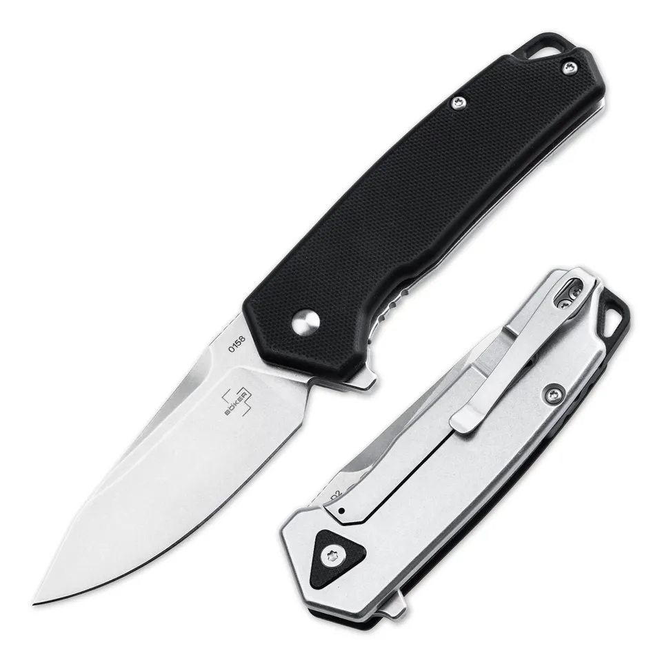 b-ker-plus-gemtek-black-g10-taschenmesser-d2-flipper-framelock image 1