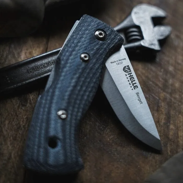 helle-foldekniv-berget-klappmesser-denim-micarta-12c27 image 1