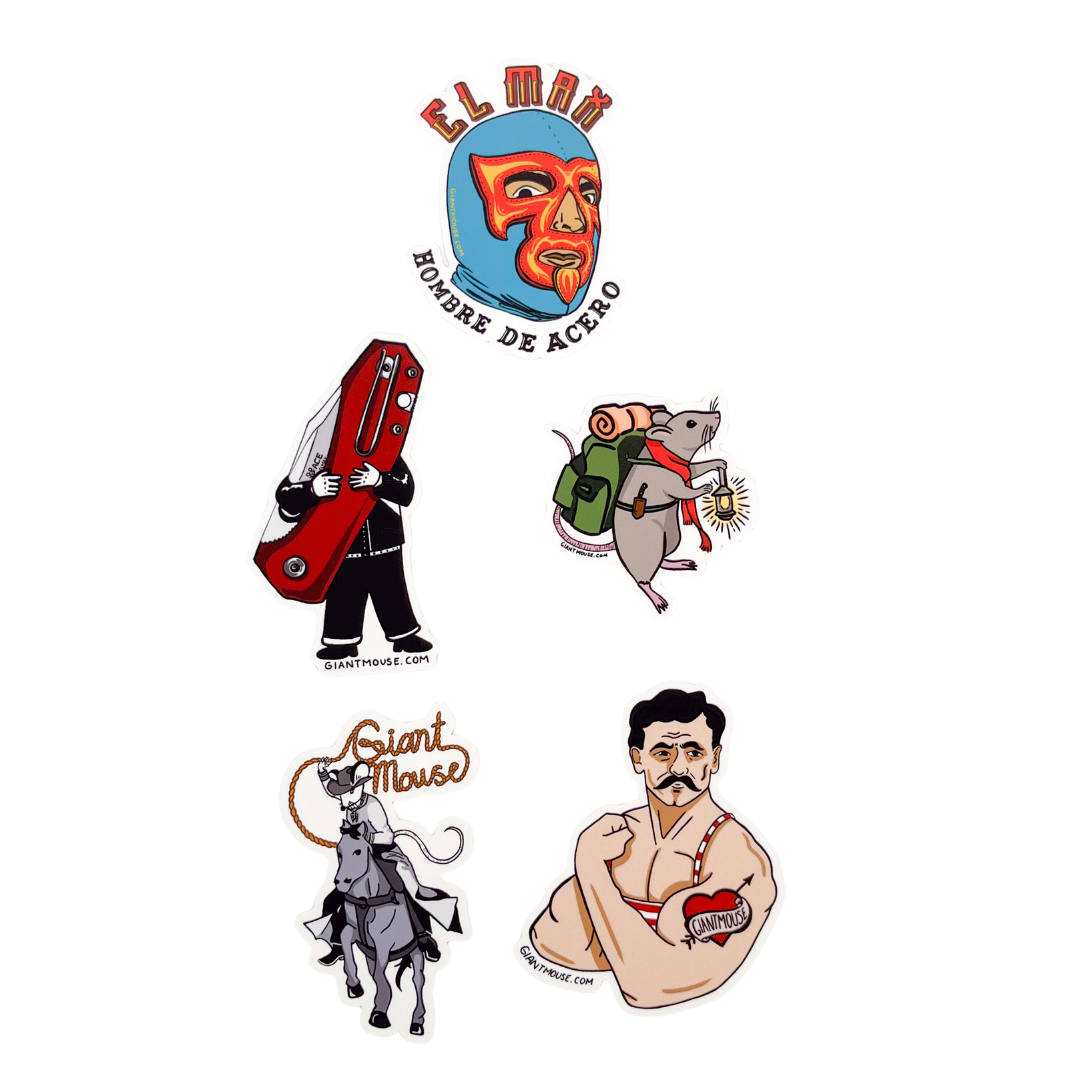 giantmouse-2025-sticker-pack-aufkleber-set-matt-5er image 2