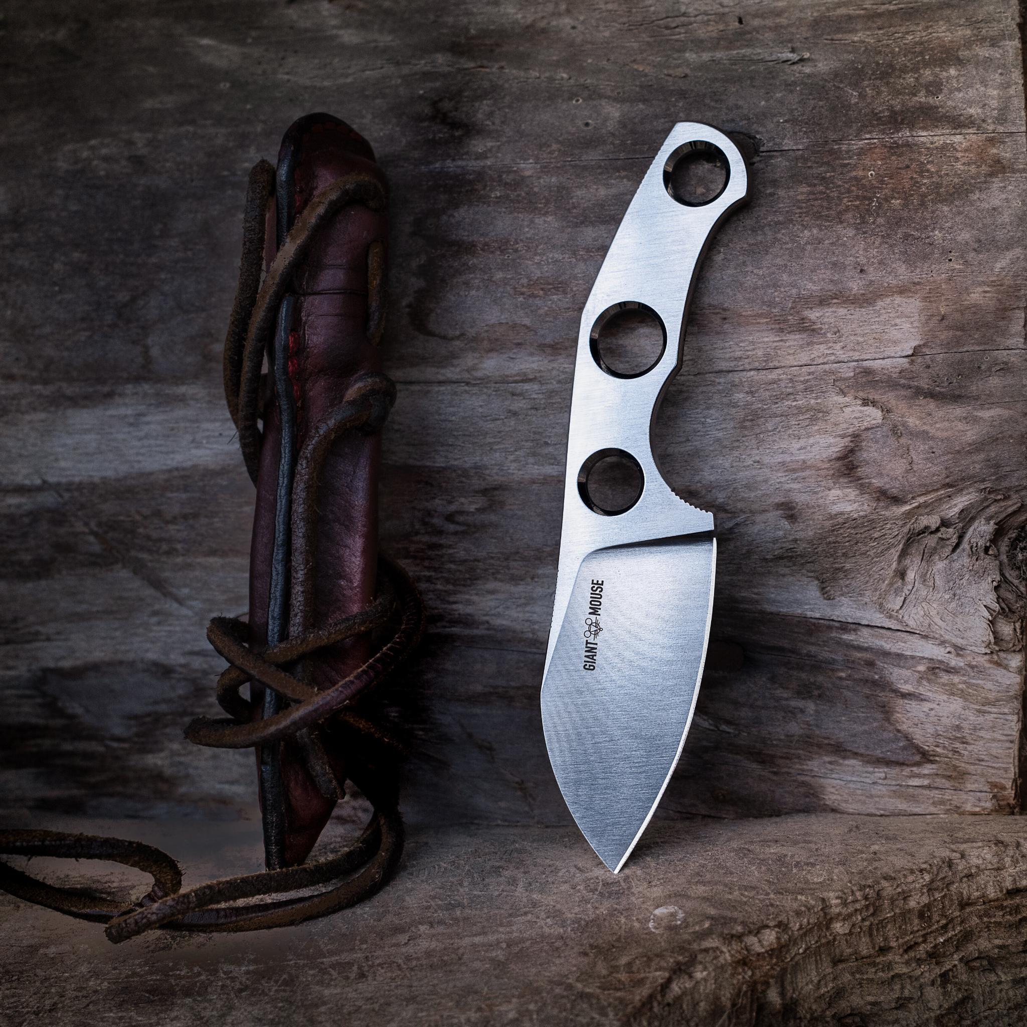 giantmouse-gmf1-s-fixed-blade-edc-messer-n690-satin-lederscheide image 4