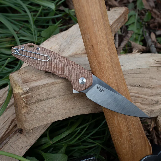 giantmouse-ace-corta-taschenmesser-natural-canvas-m390 image 1