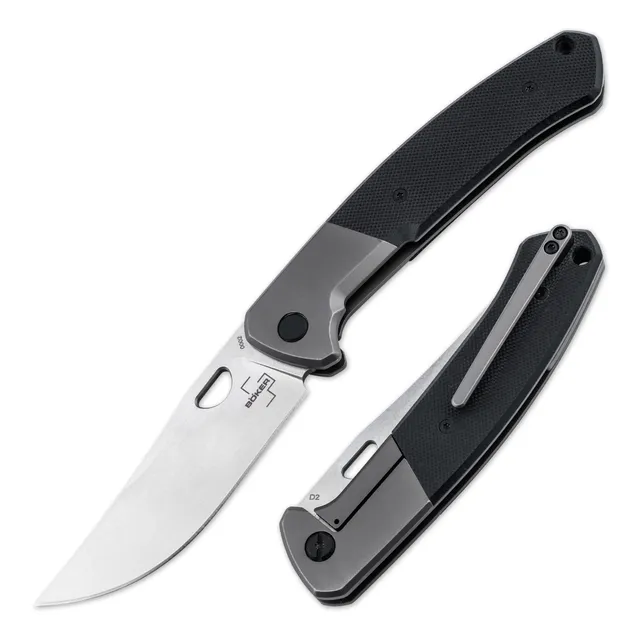 b-ker-plus-elso-folder-taschenmesser-d2-g10-schwarz image 1