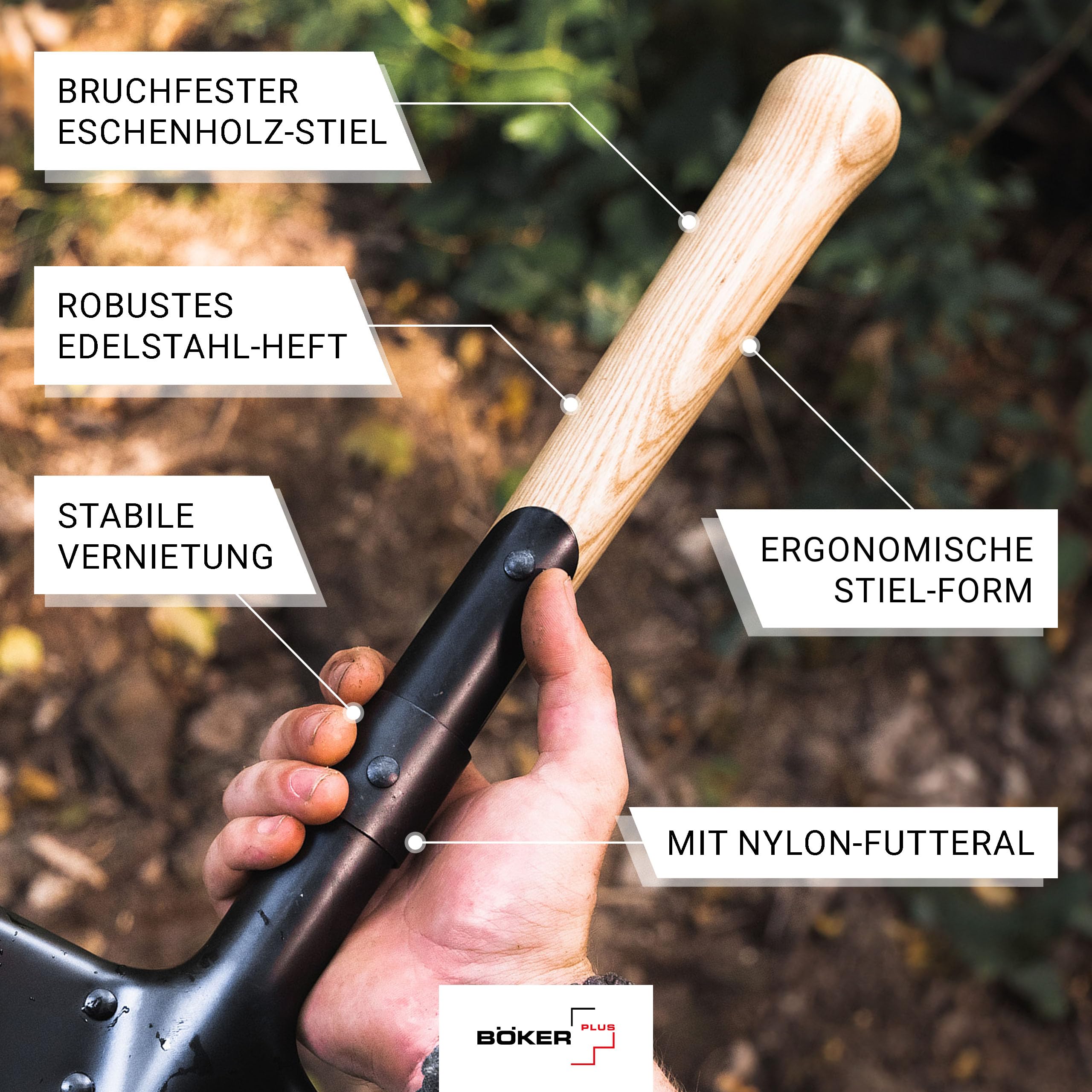 b-ker-plus-shovel-m1874-feldspaten-holzstiel-mit-tasche image 6
