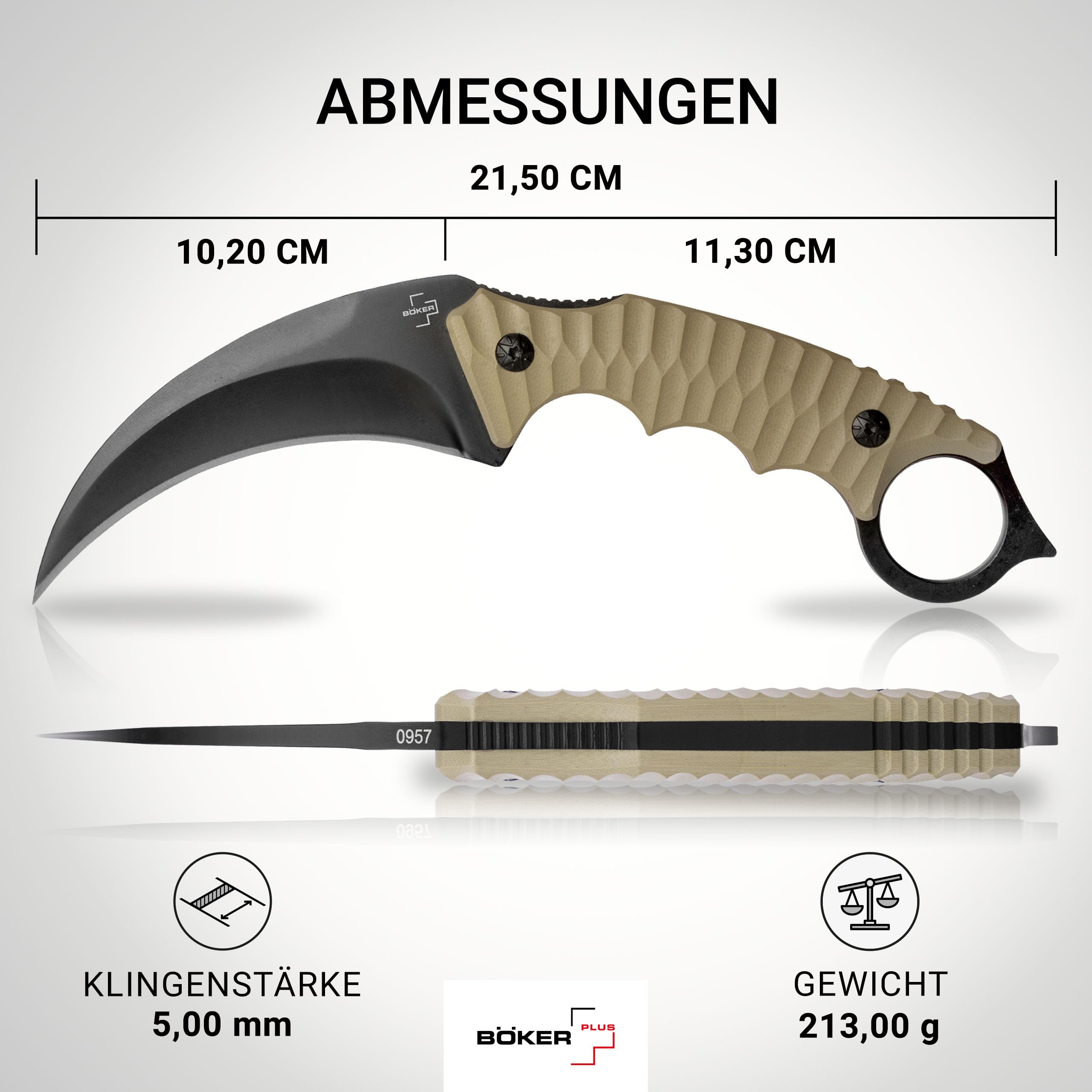 b-ker-plus-spike-karambit-messer-hawkbill-kydex-schwarz image 3