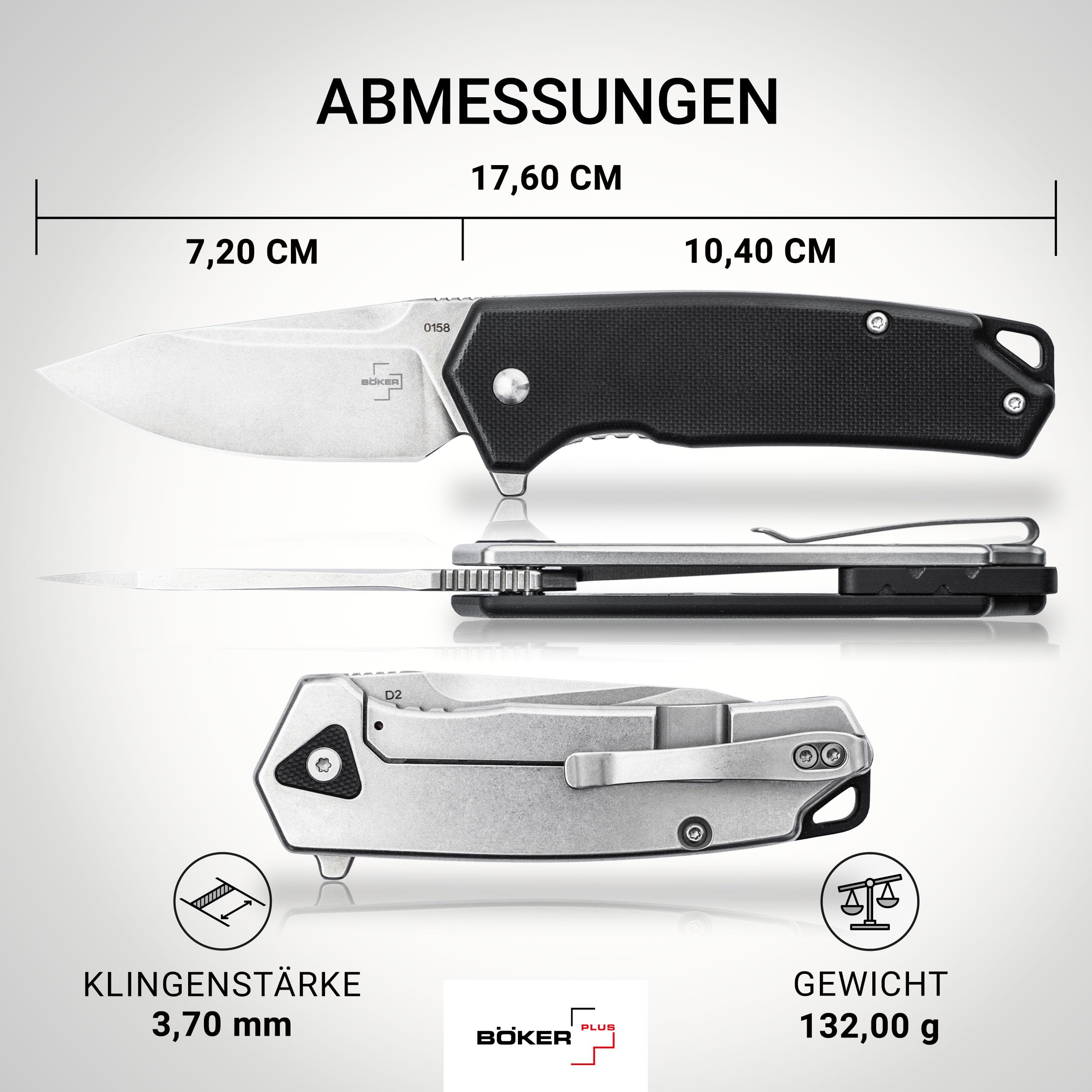 b-ker-plus-gemtek-black-g10-taschenmesser-d2-flipper-framelock image 3