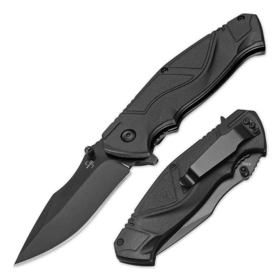 b-ker-plus-all-black-pro-taschenmesser-d2-einhand-schwarz image 1
