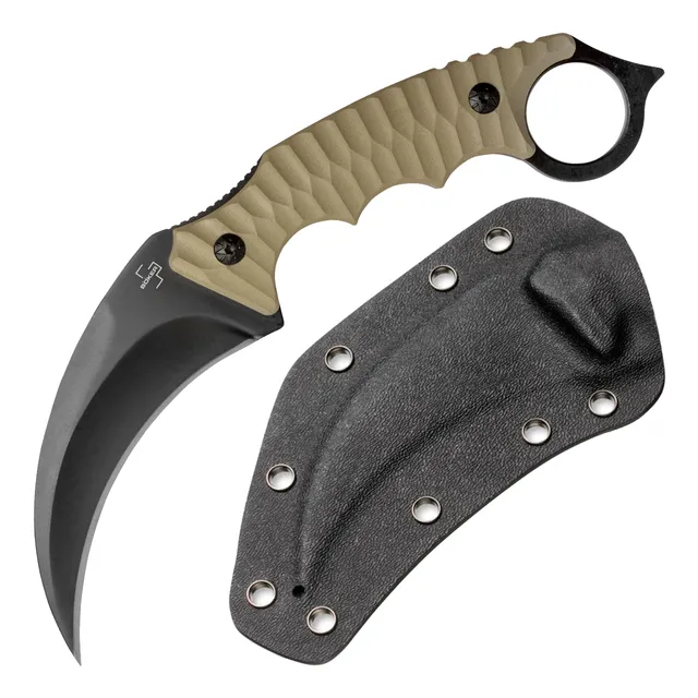 b-ker-plus-spike-karambit-messer-hawkbill-kydex-schwarz image 1