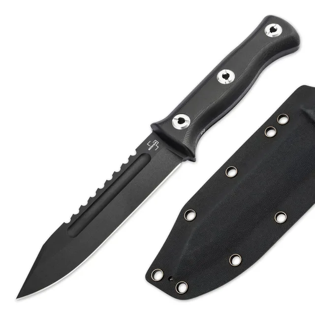 b-ker-plus-pilot-knife-feststehendes-messer-schwarz-d2 image 1