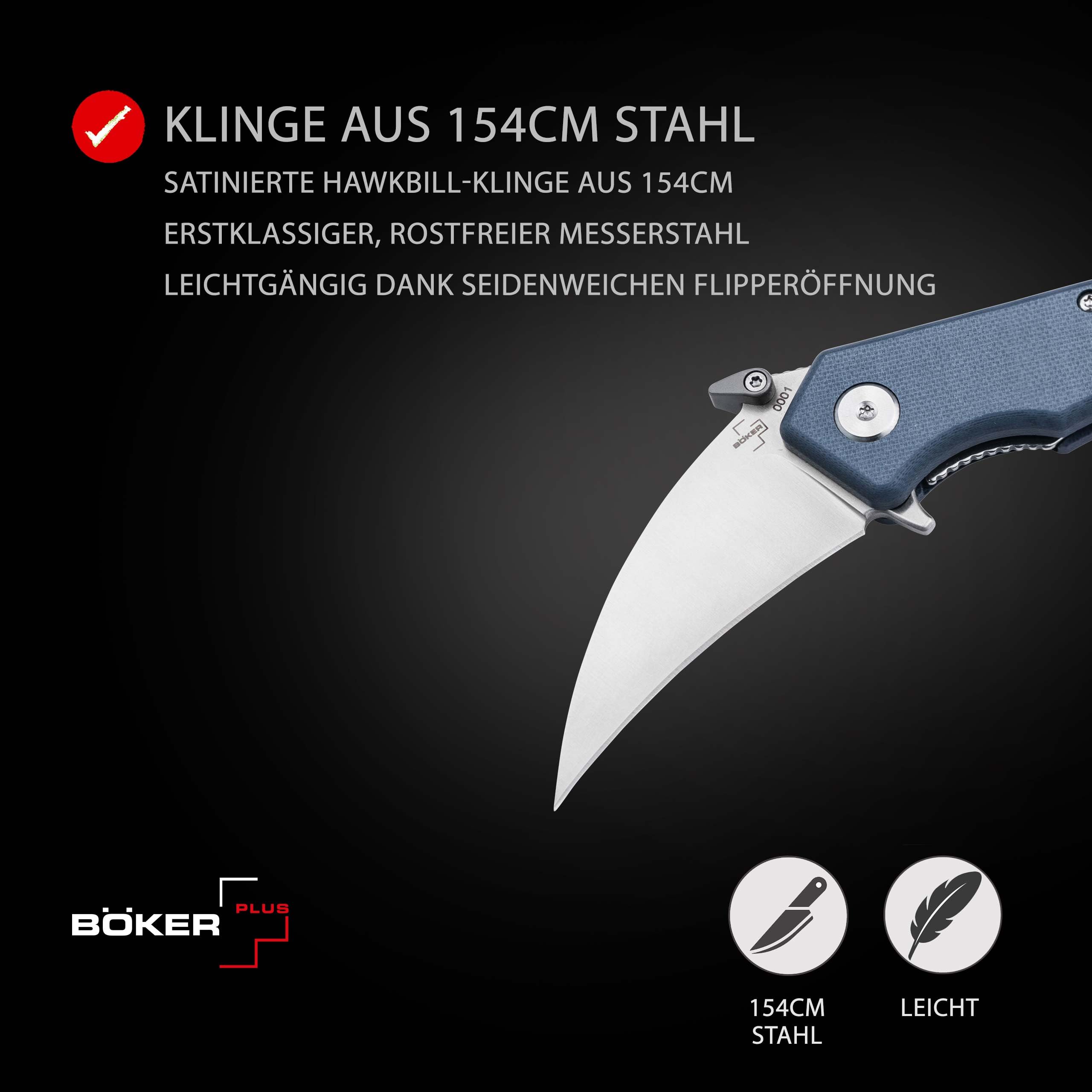 b-ker-plus-hel-karambit-grey-klappmesser-g10-blau-grau-154cm image 4