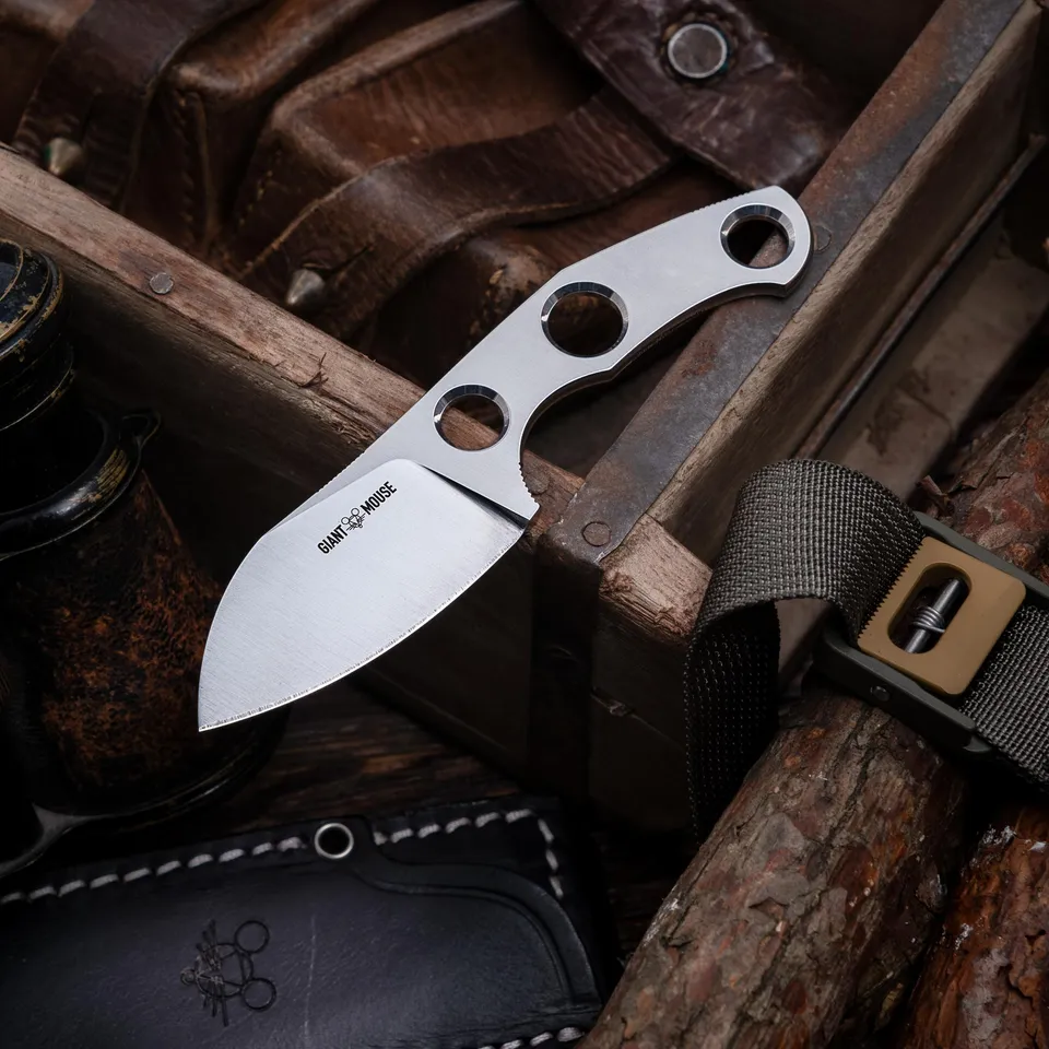giantmouse-gmf1-s-fixed-blade-edc-messer-n690-satin-lederscheide image 1