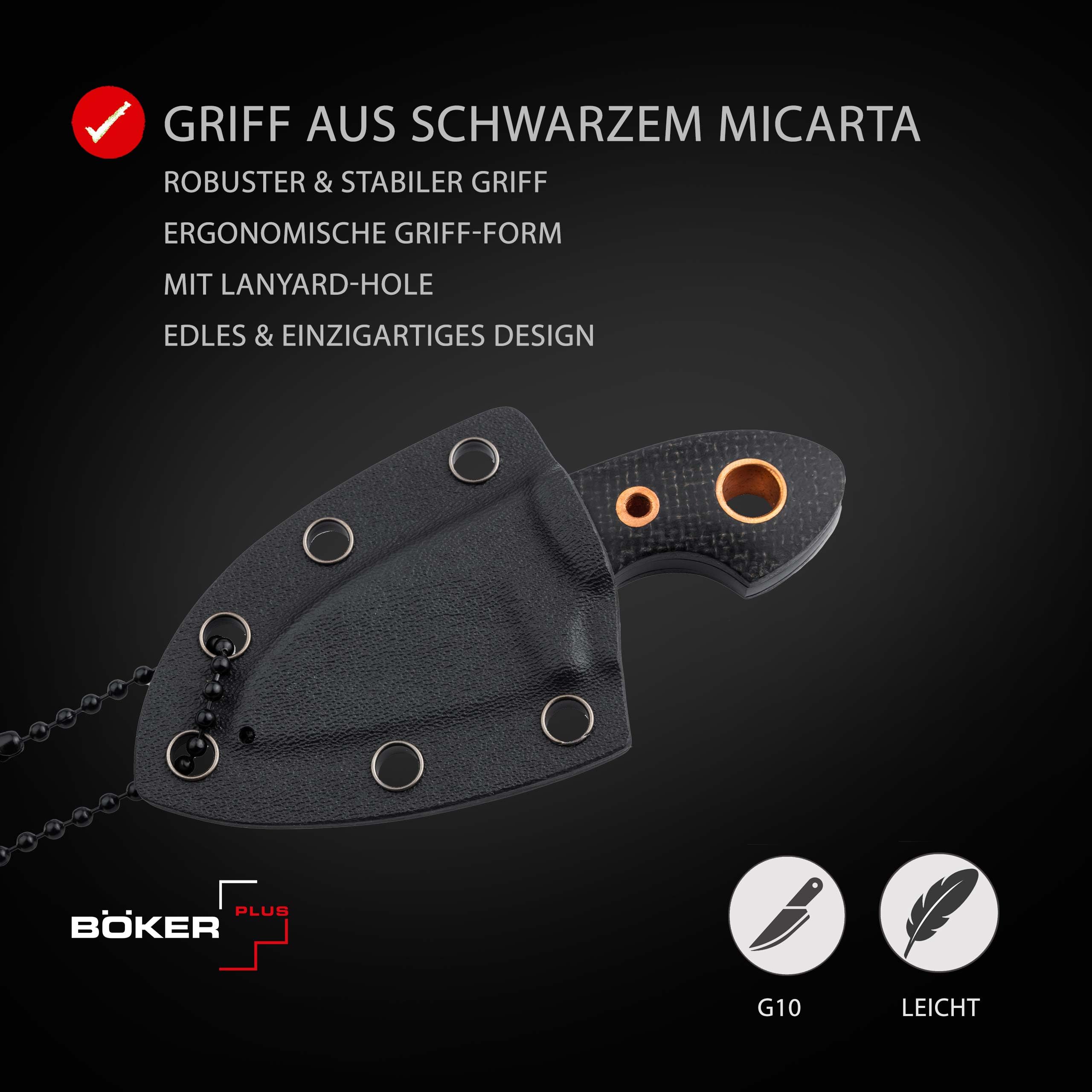 b-ker-plus-gnome-all-black-neck-knife-d2-micarta-kydex image 4