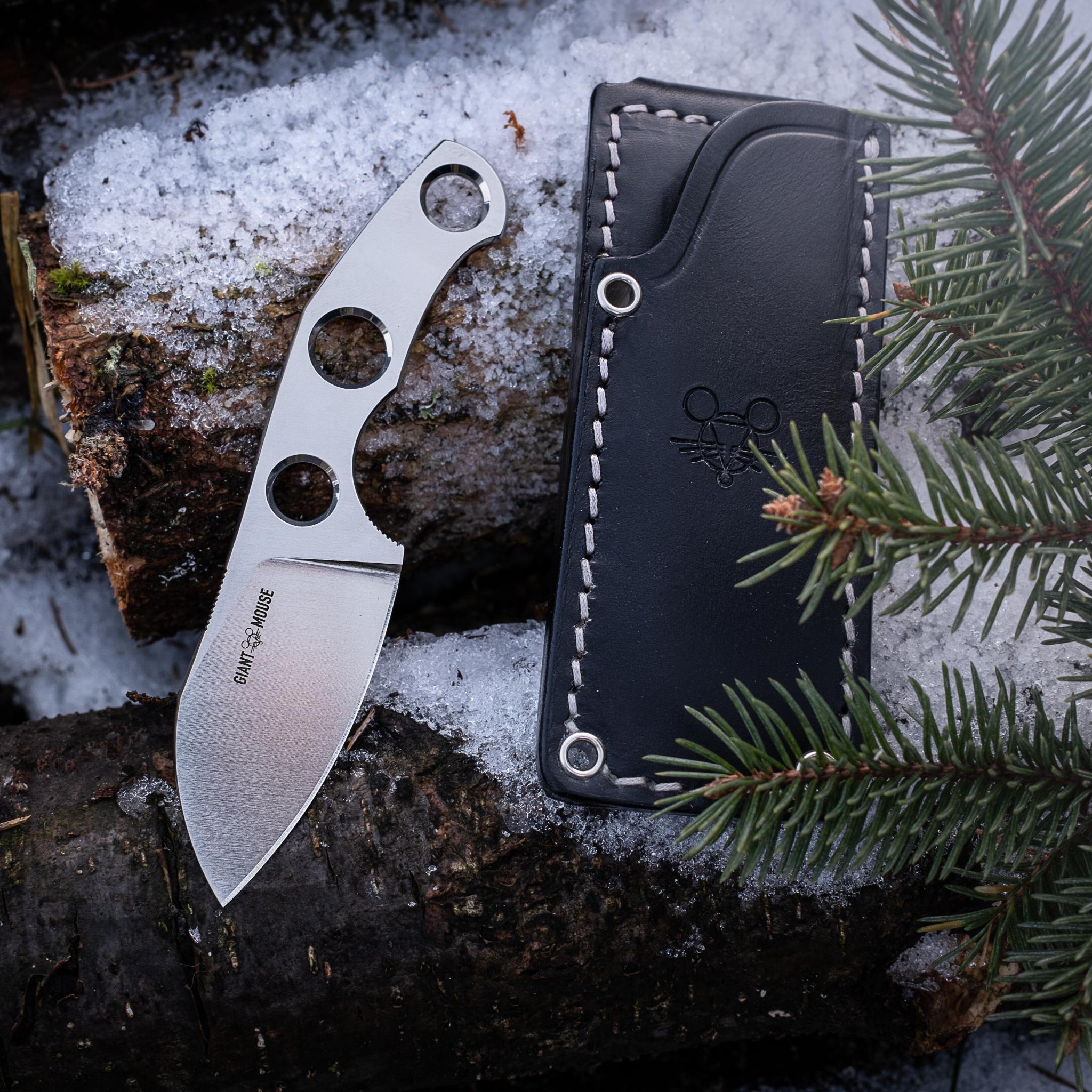 giantmouse-gmf1-s-fixed-blade-edc-messer-n690-satin-lederscheide image 2