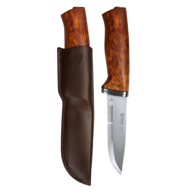 helle-alden-outdoor-messer-maserbirke-mit-lederscheide image 1