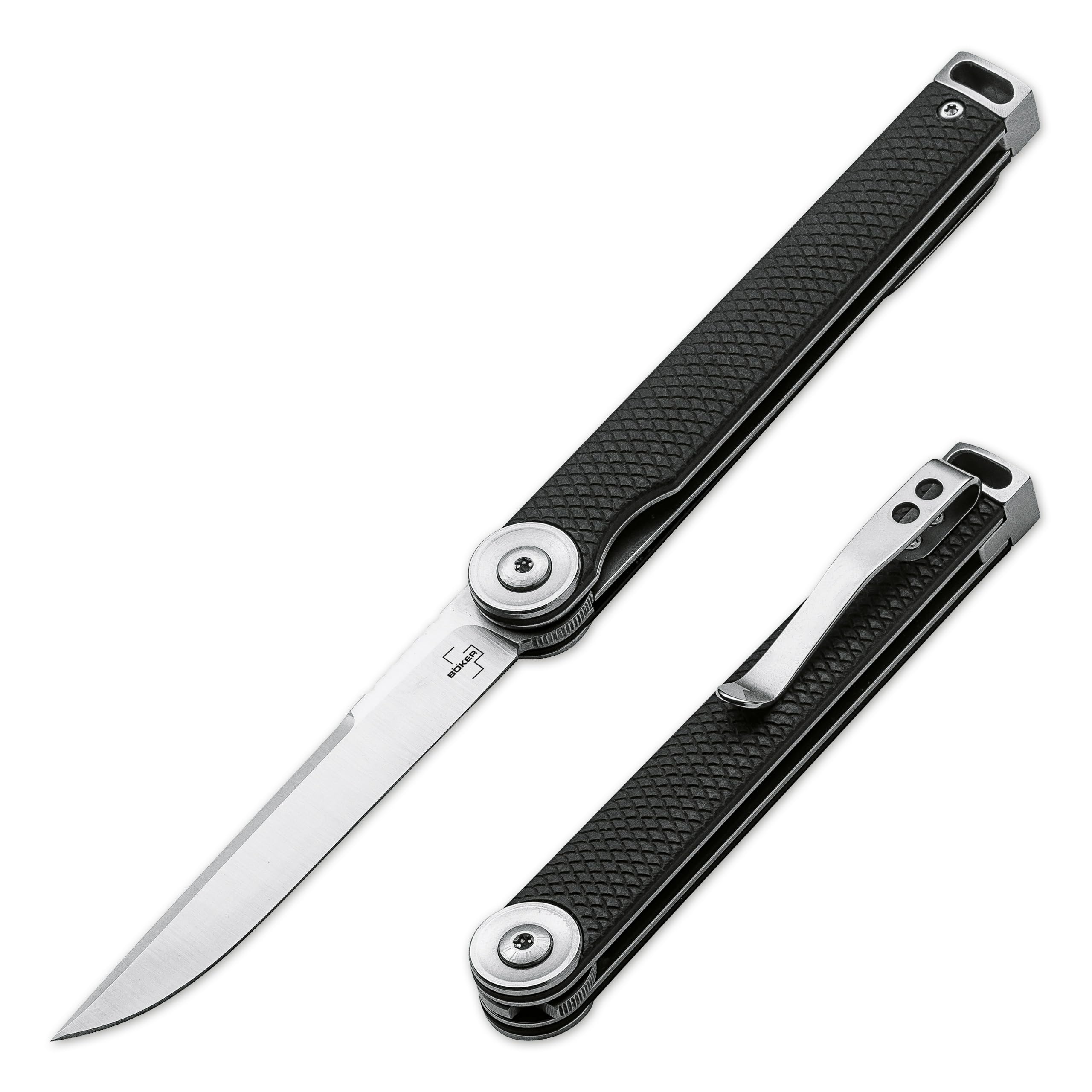 b-ker-plus-kaizen-g10-taschenmesser-schwarz-d2 image 1