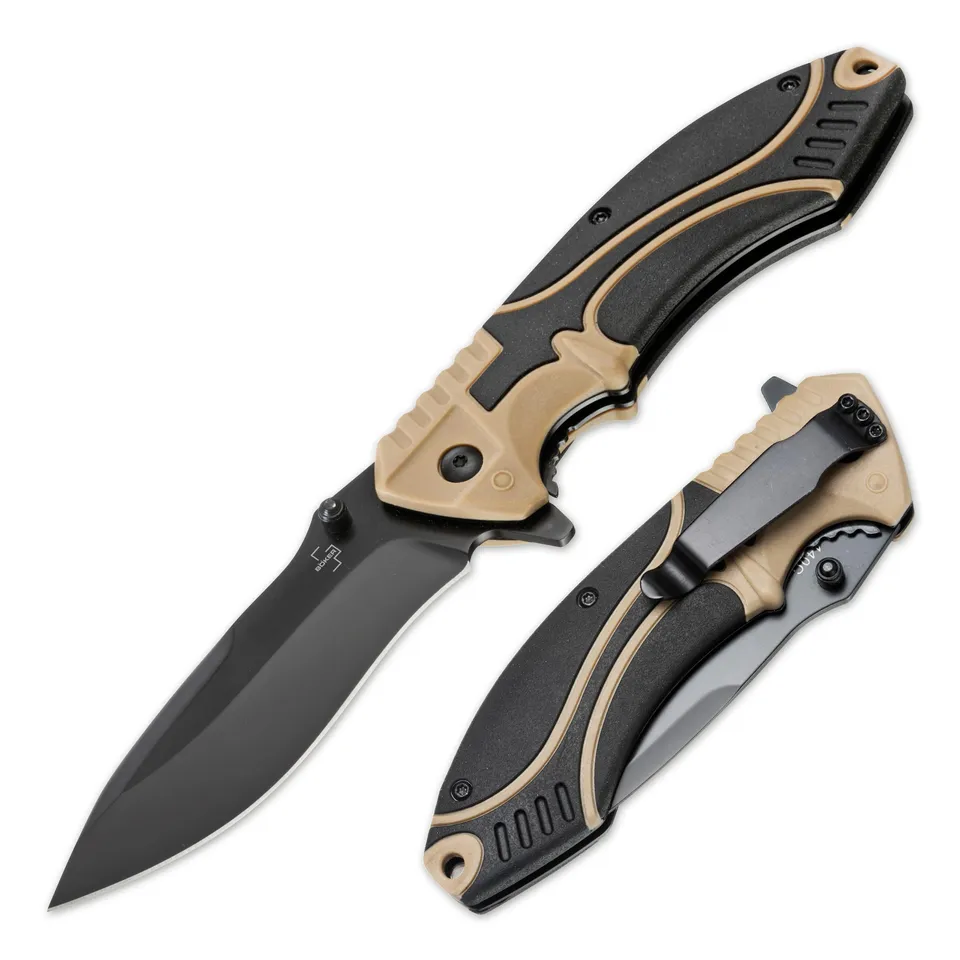 b-ker-plus-advance-desert-pro-taschenmesser-d2-schwarz image 1