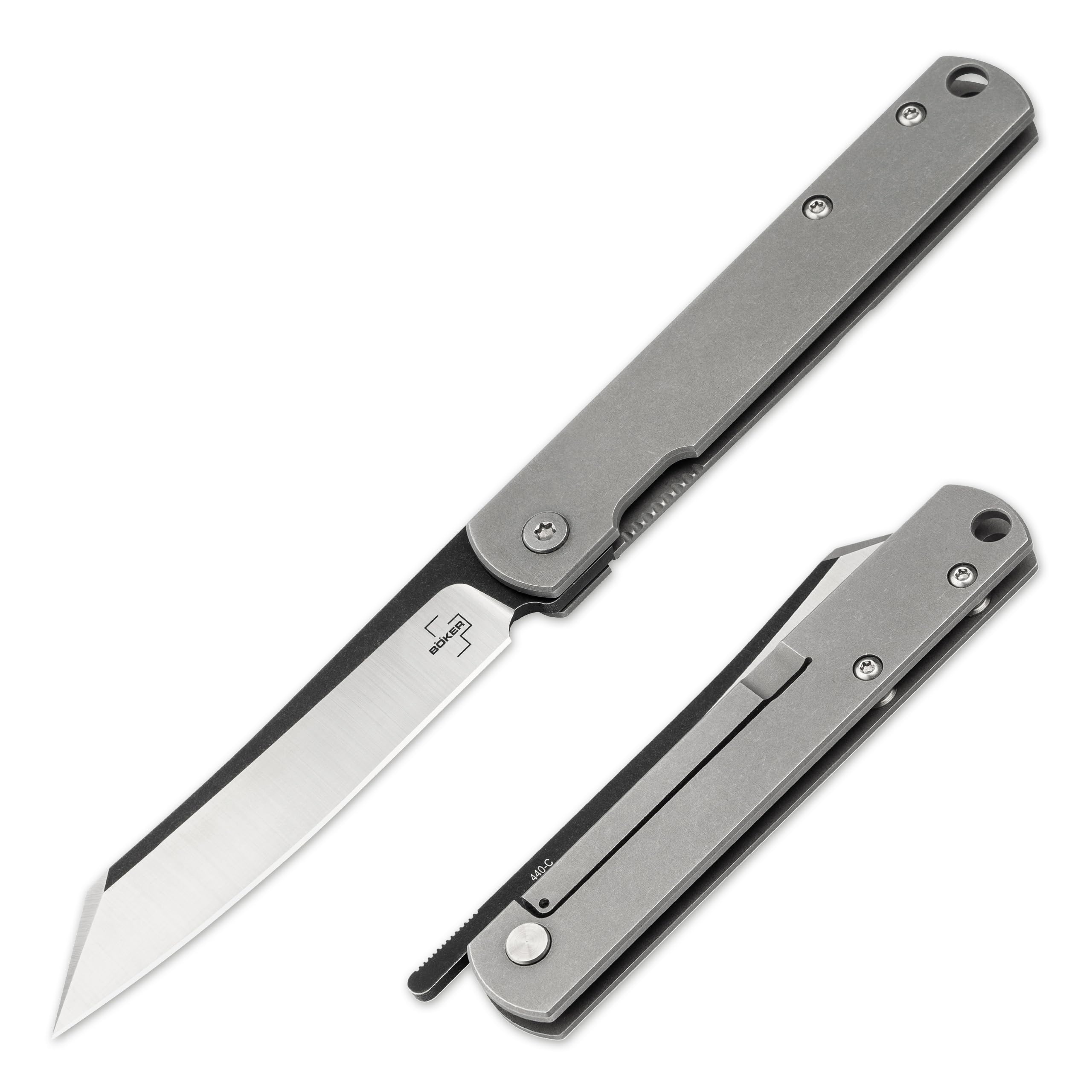 b-ker-plus-zenshin-taschenmesser-edelstahl-tanto image 1