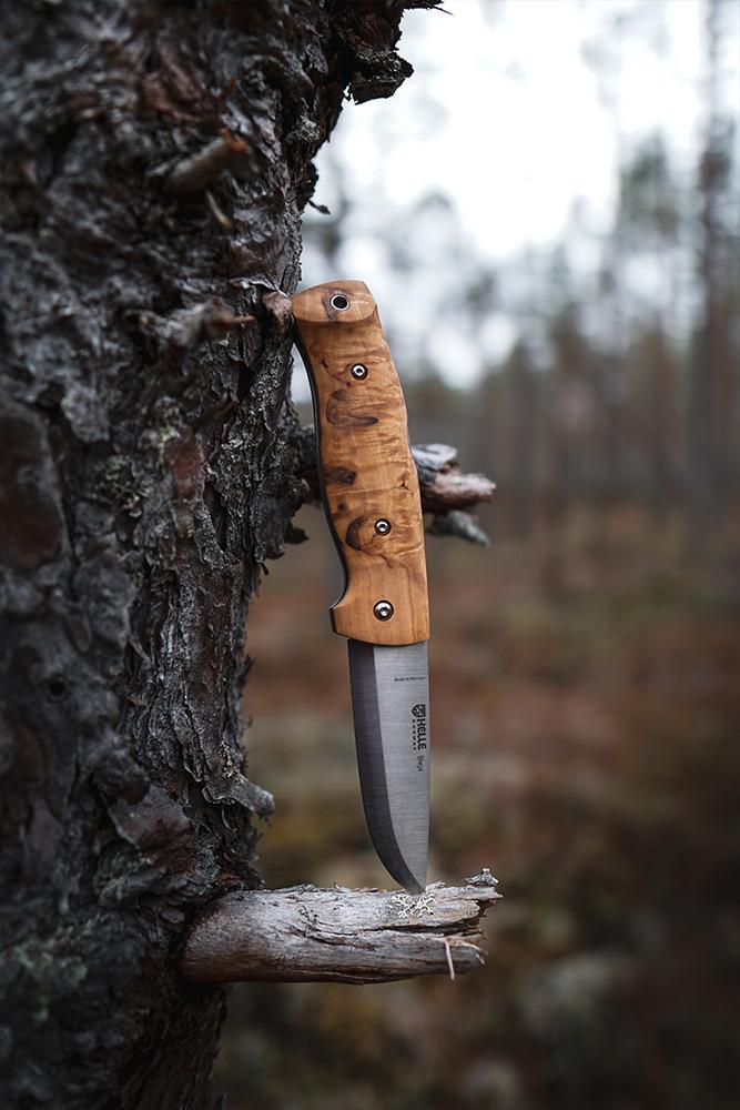 helle-bleja-klappmesser-maserbirke-lederscheide-85mm image 3