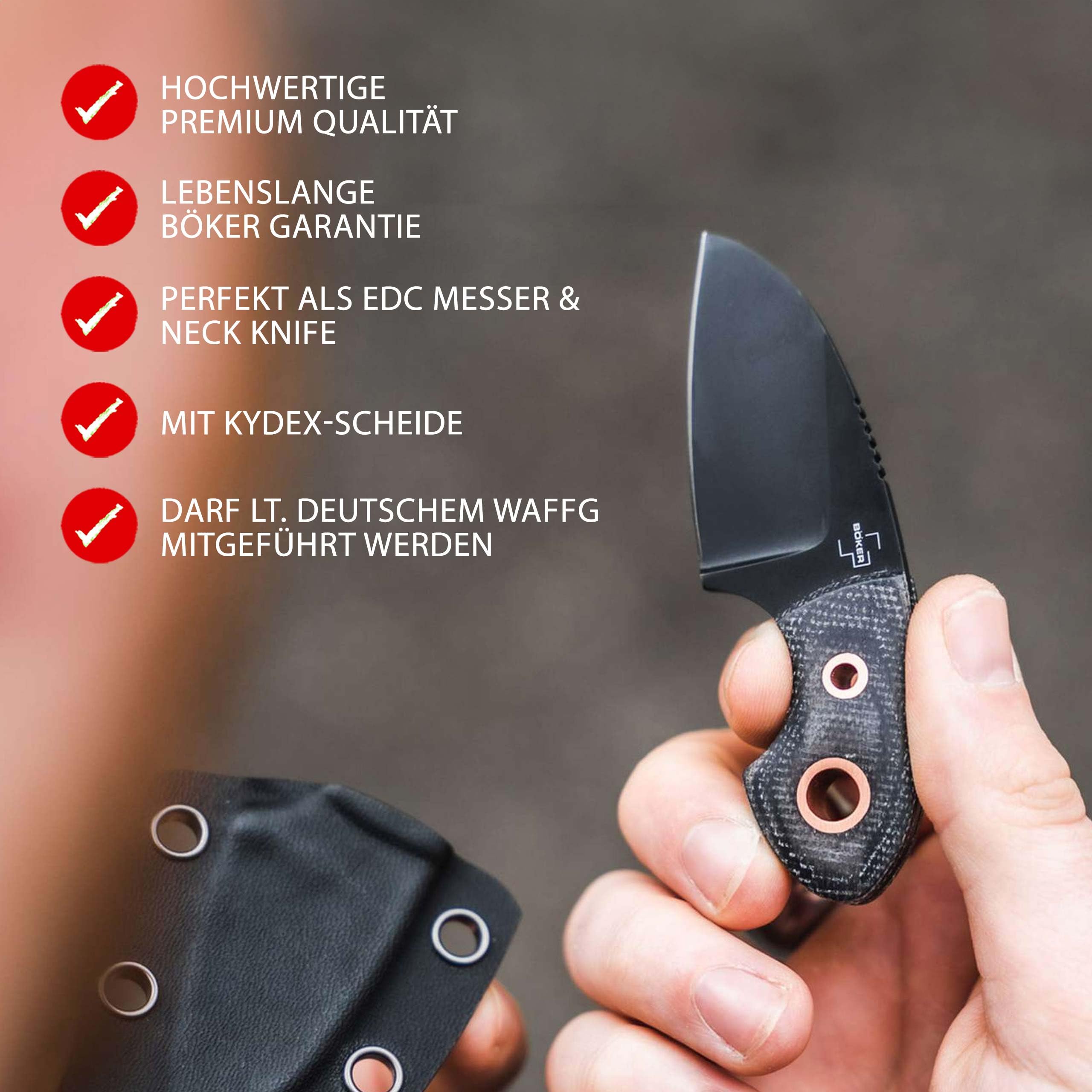 b-ker-plus-gnome-all-black-neck-knife-d2-micarta-kydex image 2