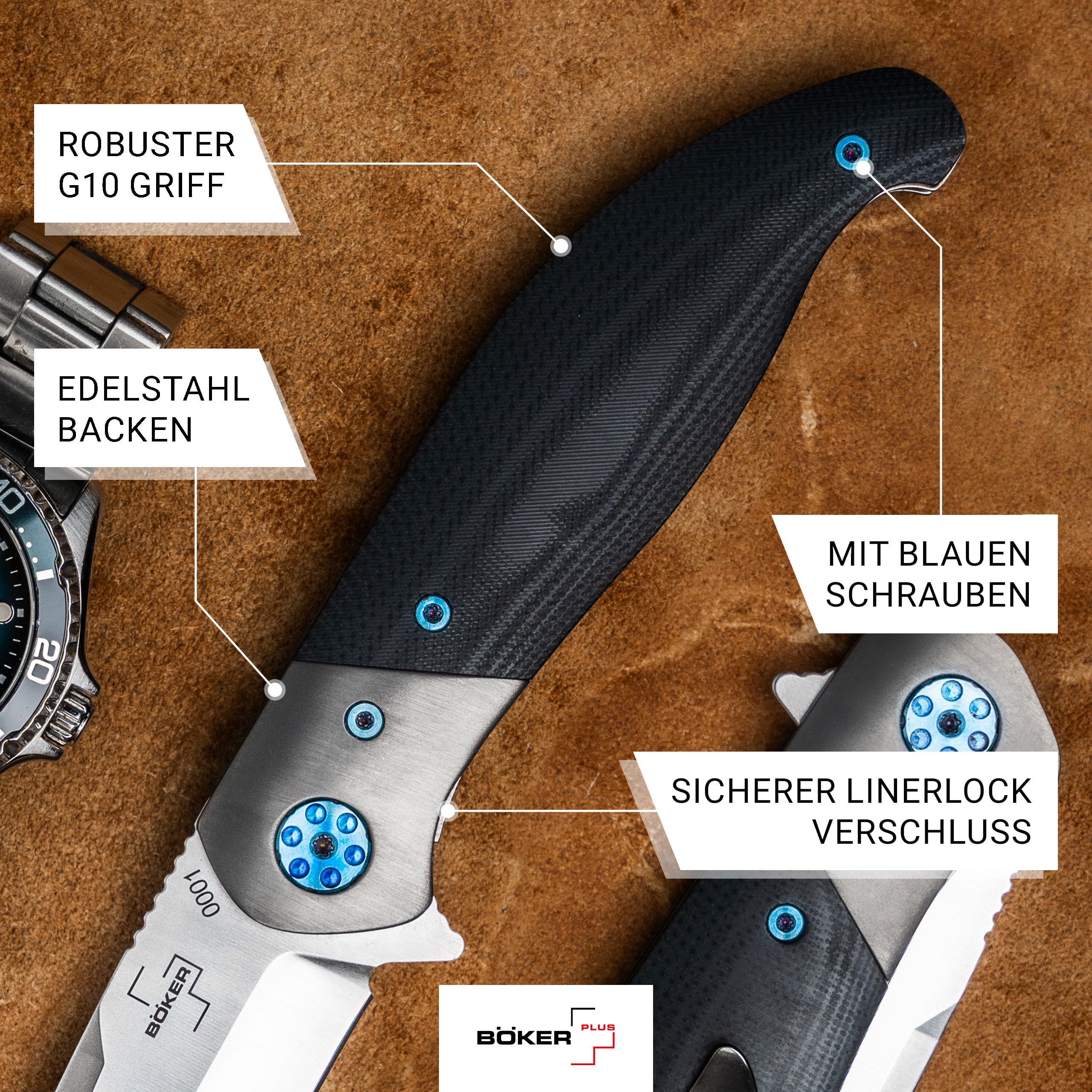 b-ker-plus-undertow-taschenmesser-d2-g10-schwarz image 6