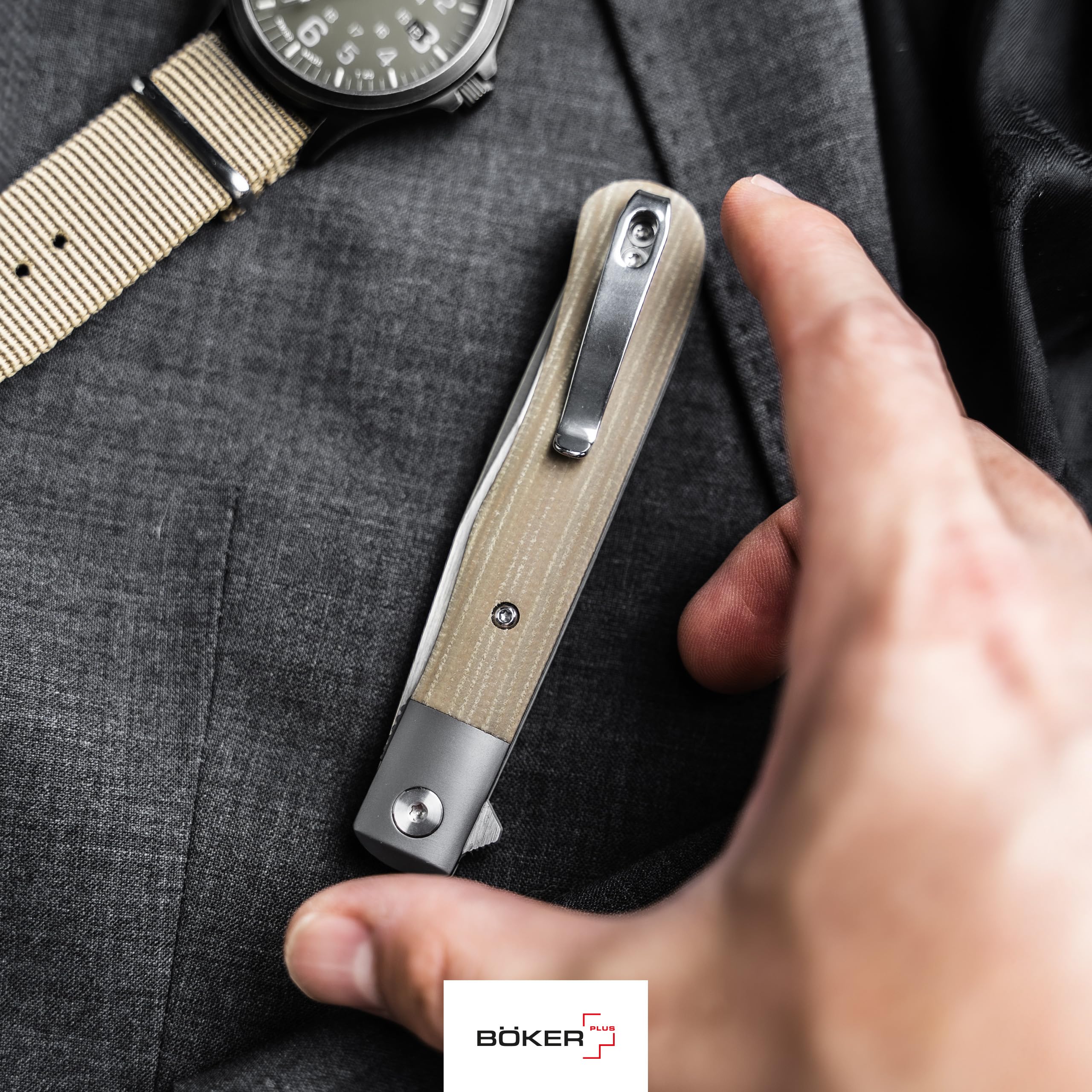 b-ker-plus-modern-trapper-uno-taschenmesser-micarta-nitro-v image 7