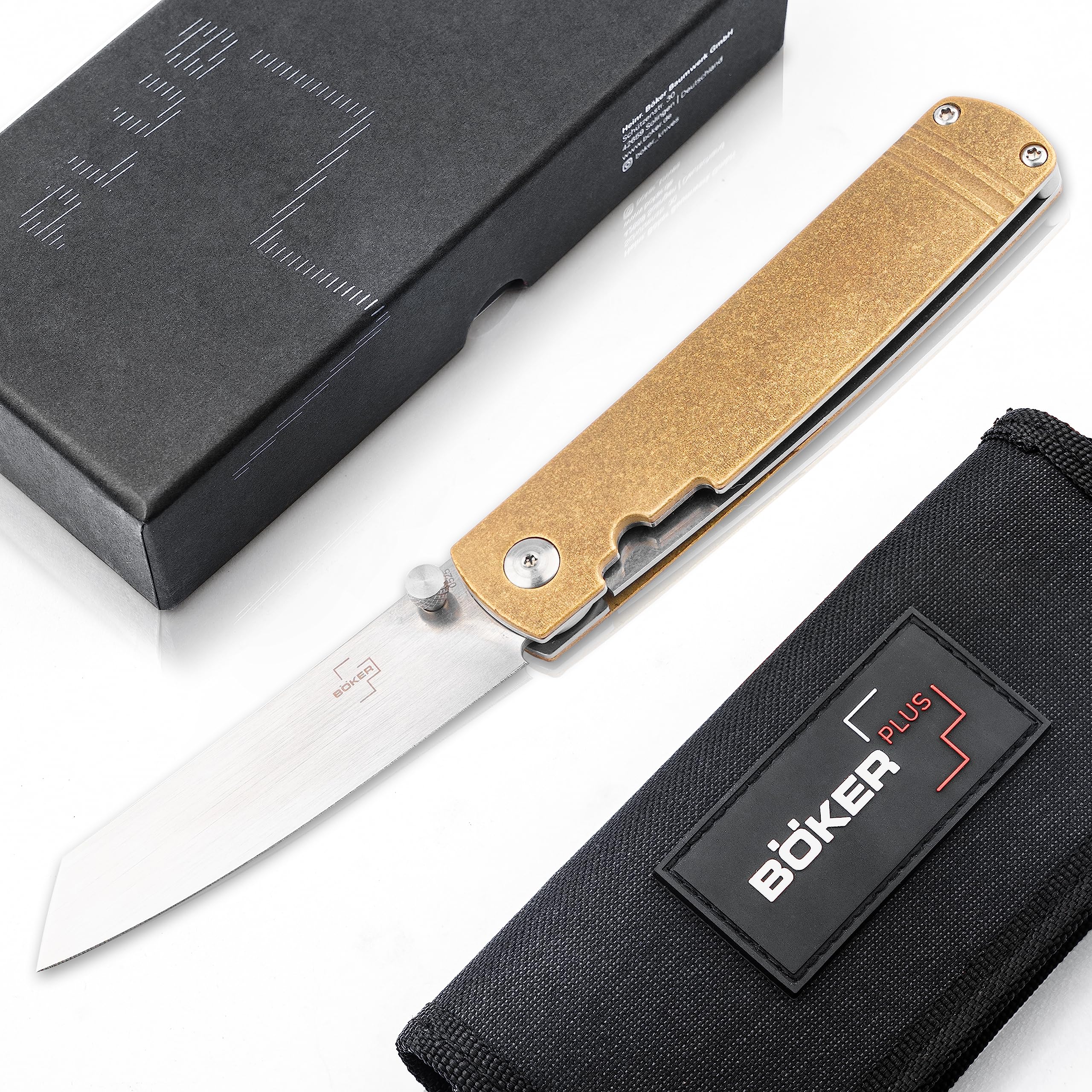 b-ker-plus-tenshi-brass-tanto-taschenmesser-messing-vg10 image 1