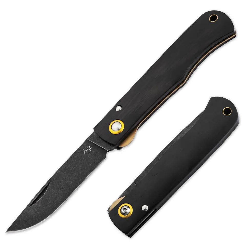 b-ker-plus-rusticus-medium-taschenmesser-all-black-holz image 1