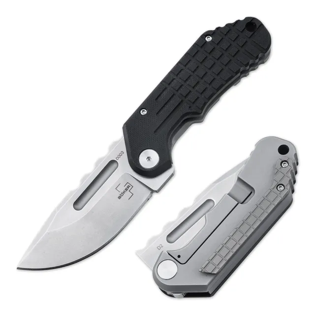 b-ker-plus-dvalin-folder-drop-klappmesser-schwarz-mit-d2-klinge image 1