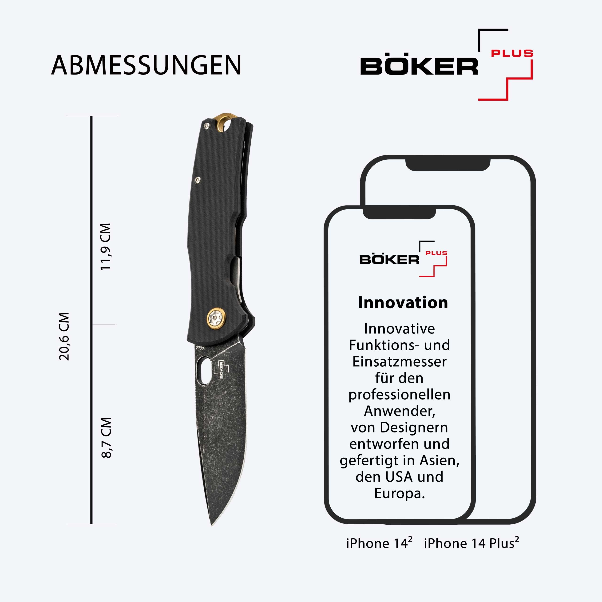 b-ker-plus-fieldfolder-taschenmesser-d2-g10-schwarz-etui image 4