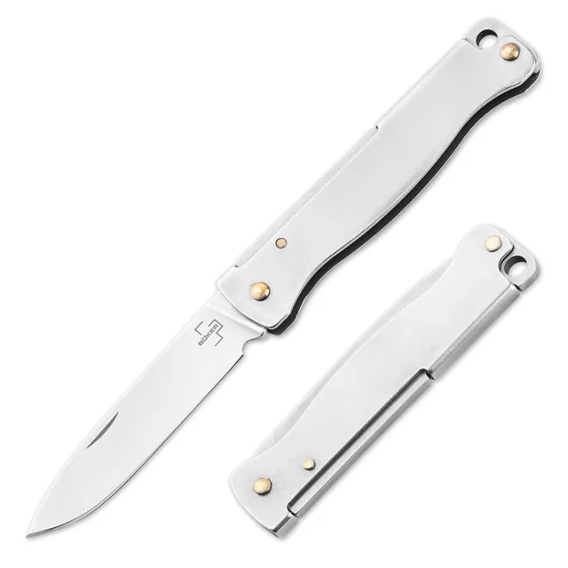 b-ker-plus-atlas-mini-taschenmesser-edelstahl-silber image 1