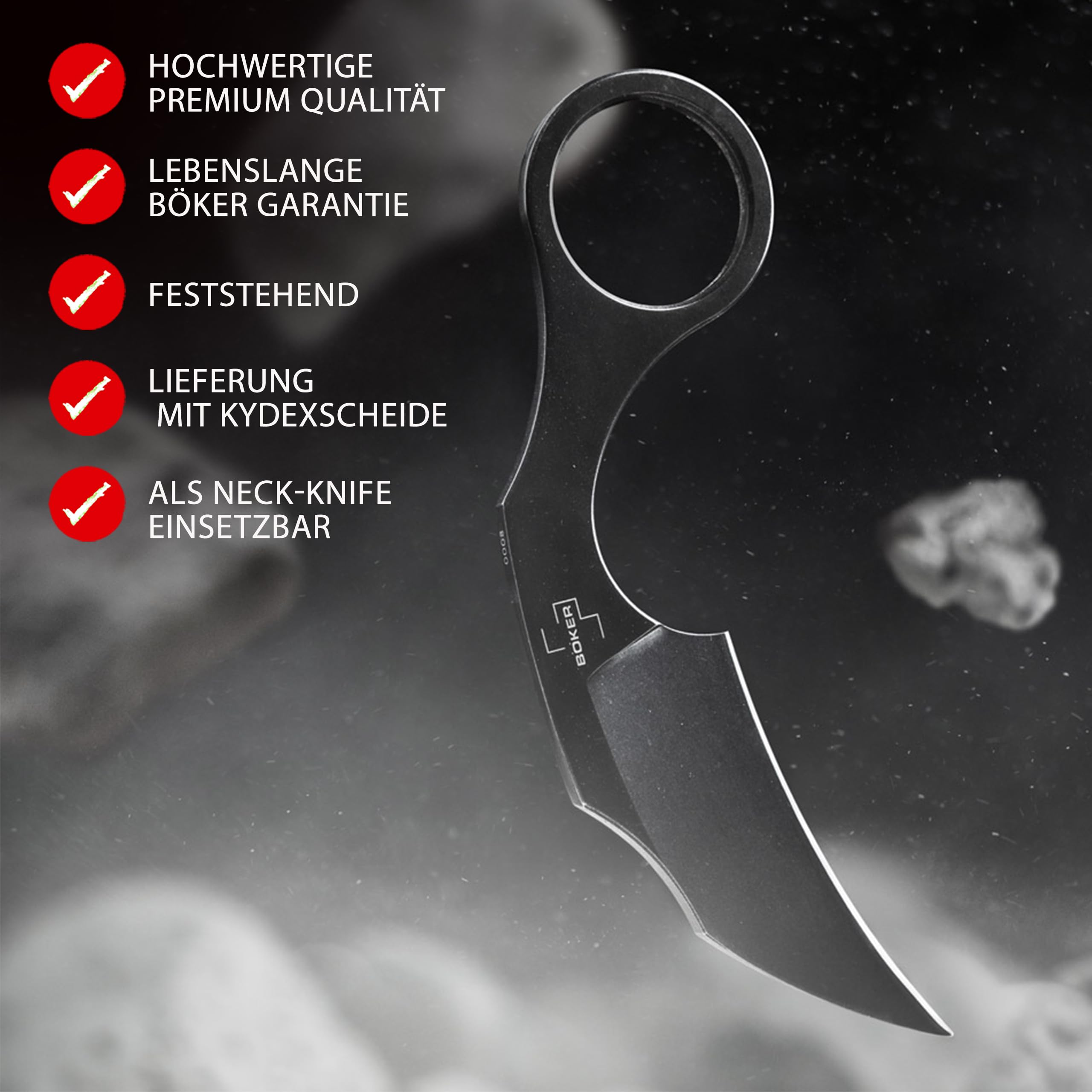 b-ker-plus-bad-moon-karambit-d2-hawkbill-mit-kydex-scheide image 2