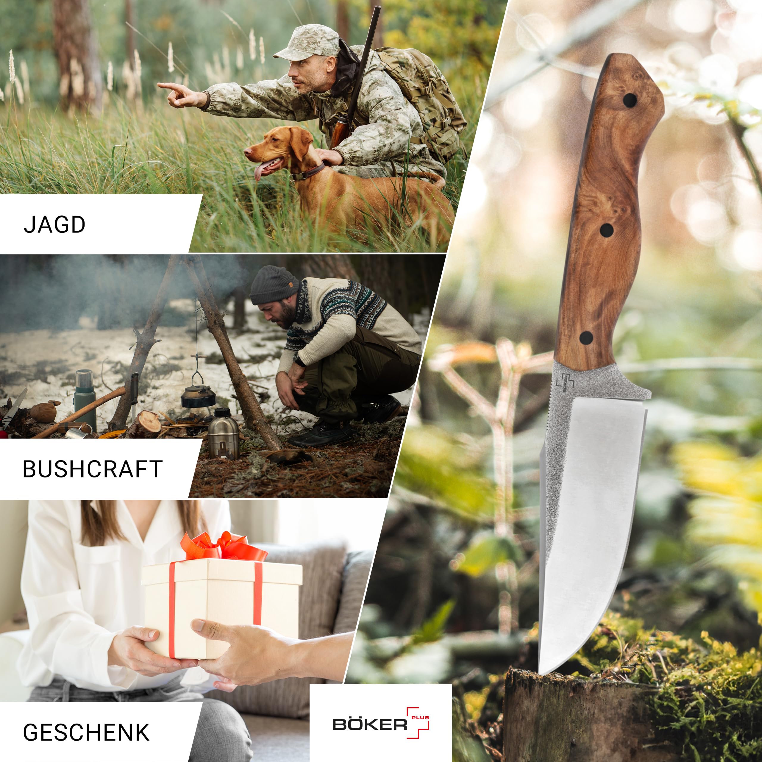 b-ker-plus-overnighter-bushcraftmesser-d2-holzgriff-lederscheide image 2