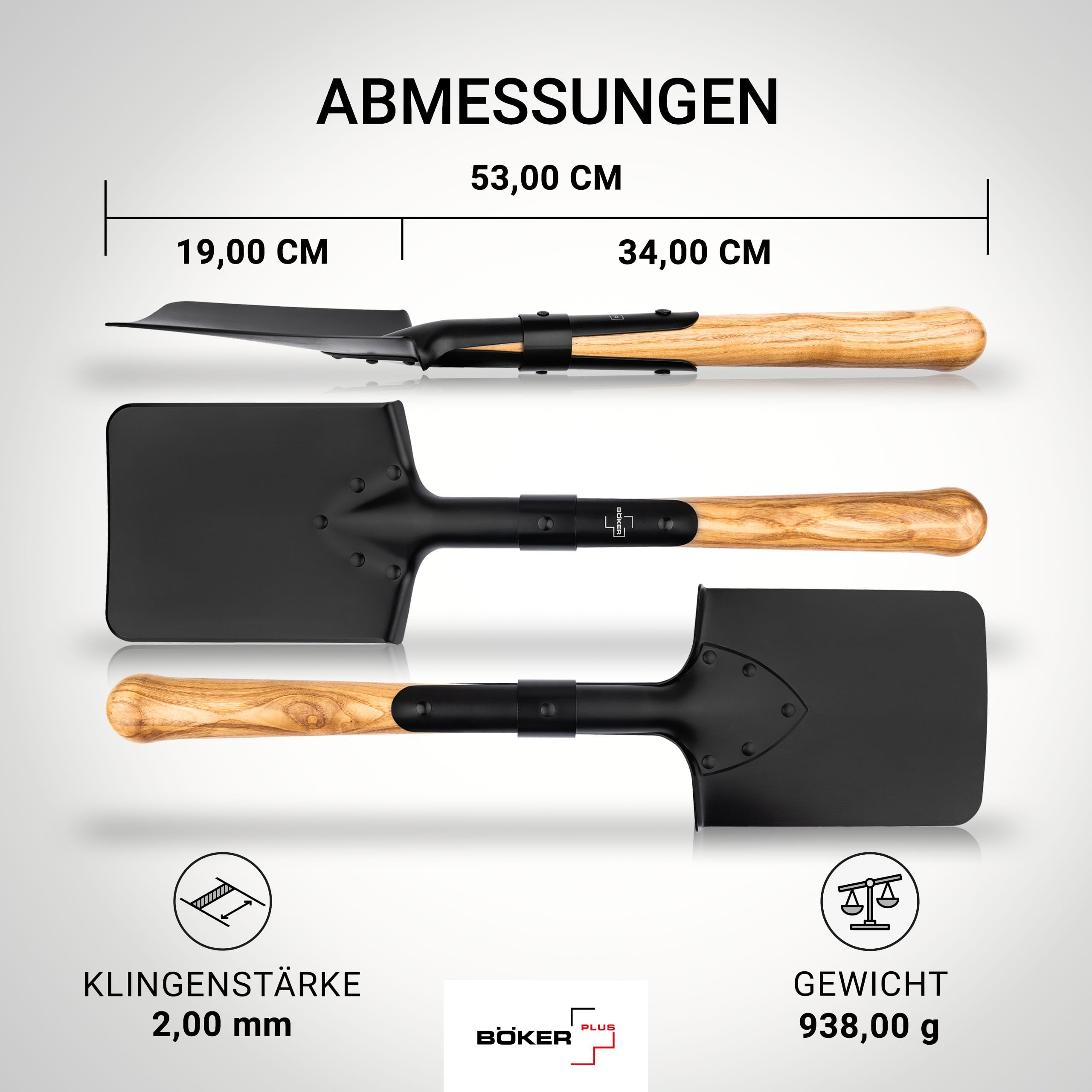 b-ker-plus-shovel-m1874-feldspaten-holzstiel-mit-tasche image 3