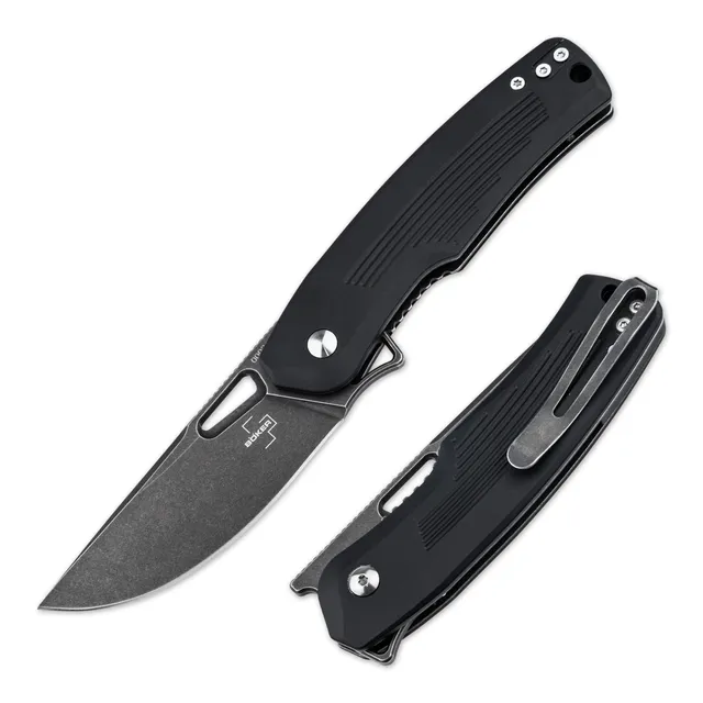 b-ker-plus-nahal-flipper-klappmesser-d2-alu-schwarz image 1