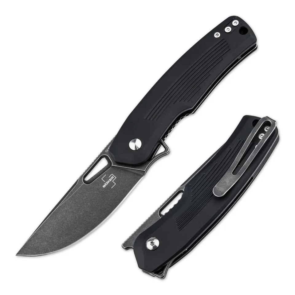 b-ker-plus-nahal-flipper-klappmesser-d2-alu-schwarz image 1