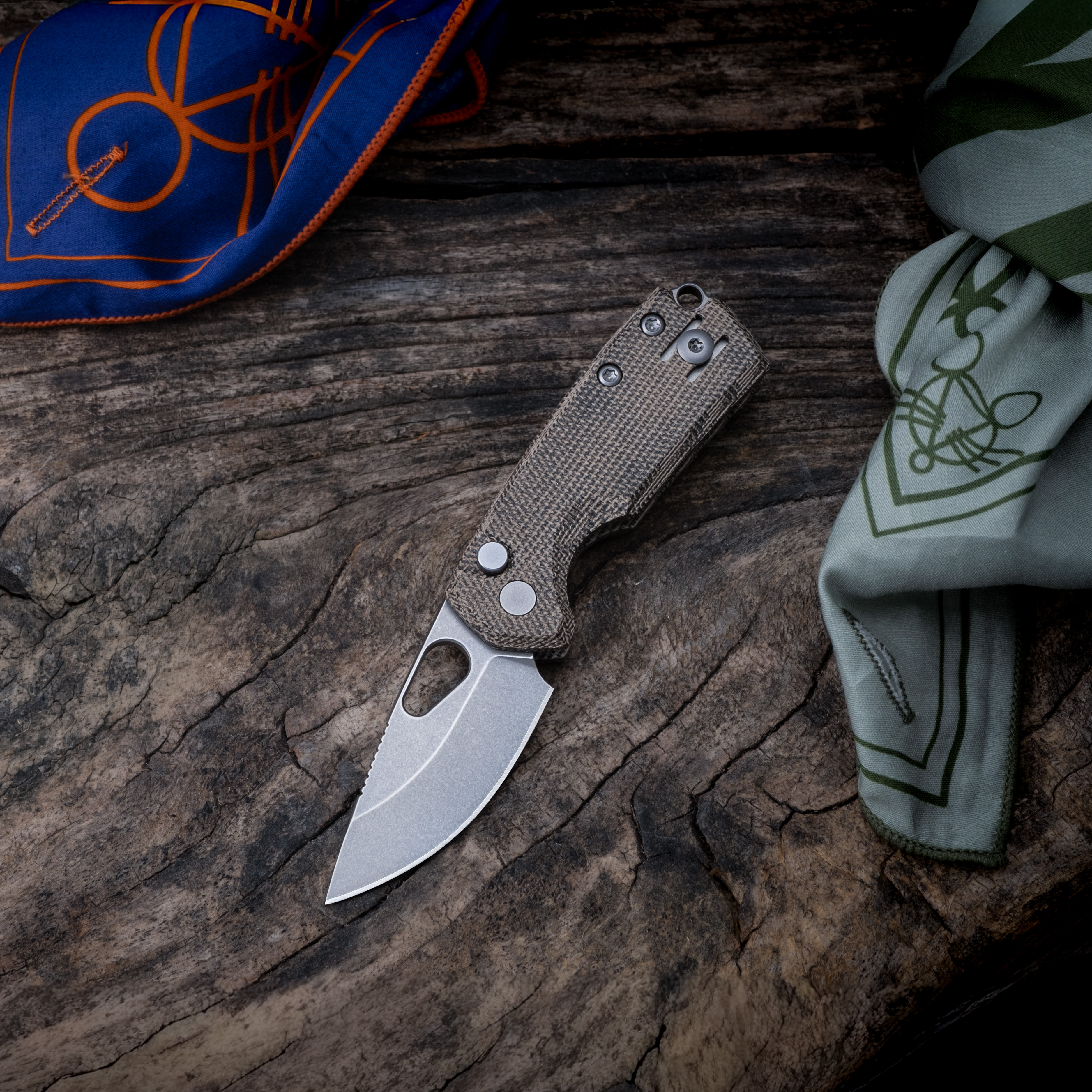 giantmouse-ace-tipsy-taschenmesser-green-canvas-micarta image 1
