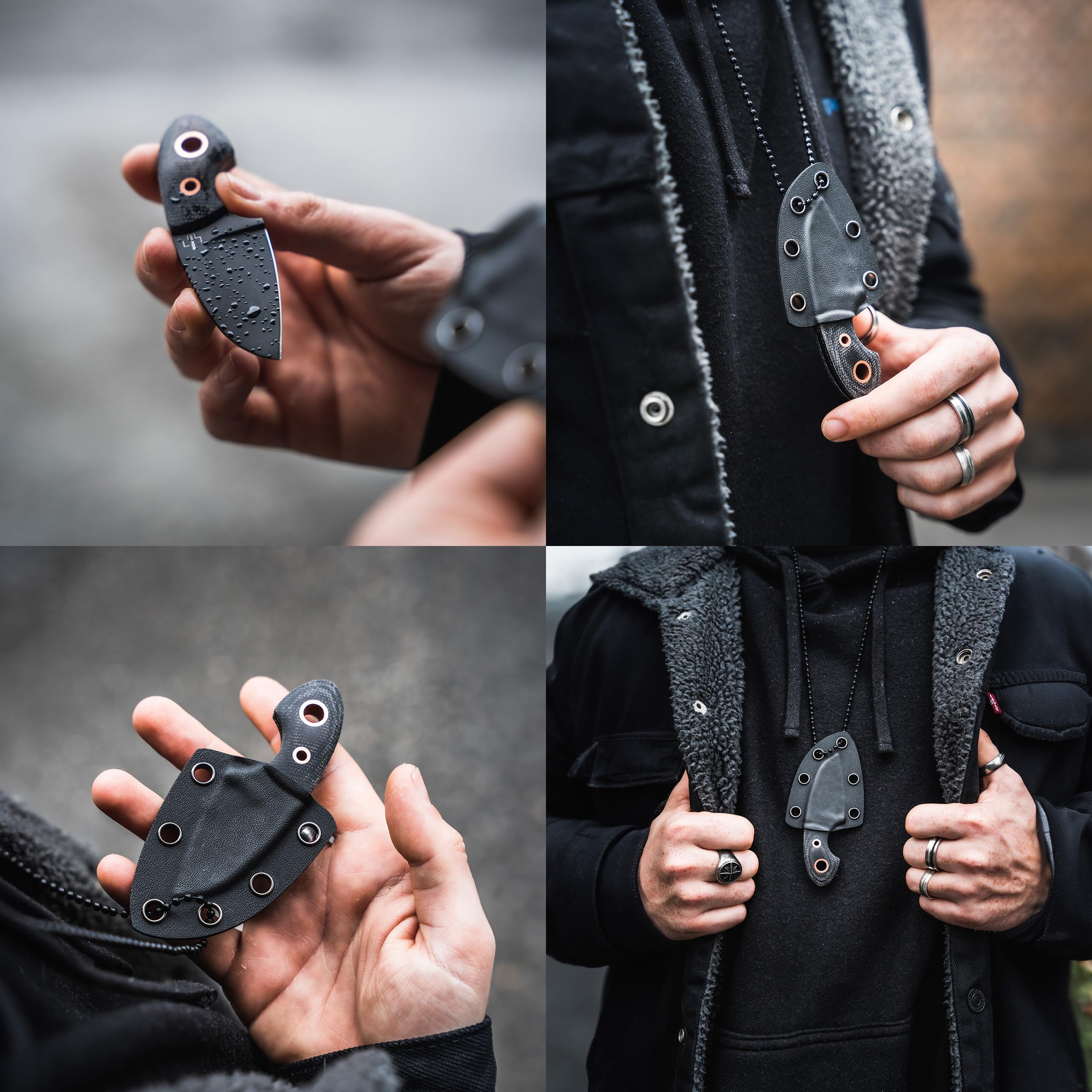 b-ker-plus-gnome-all-black-neck-knife-d2-micarta-kydex image 7