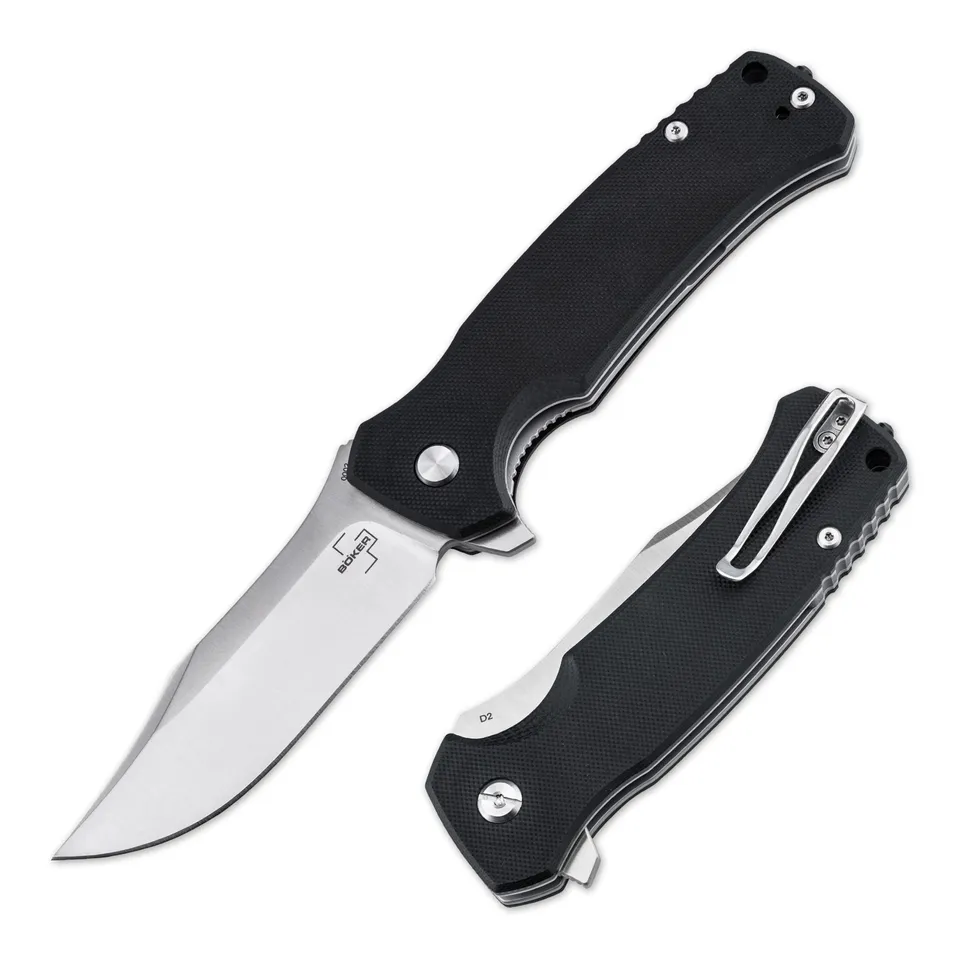 b-ker-plus-m-e-r-k-1-taschenmesser-g10-schwarz-d2 image 1