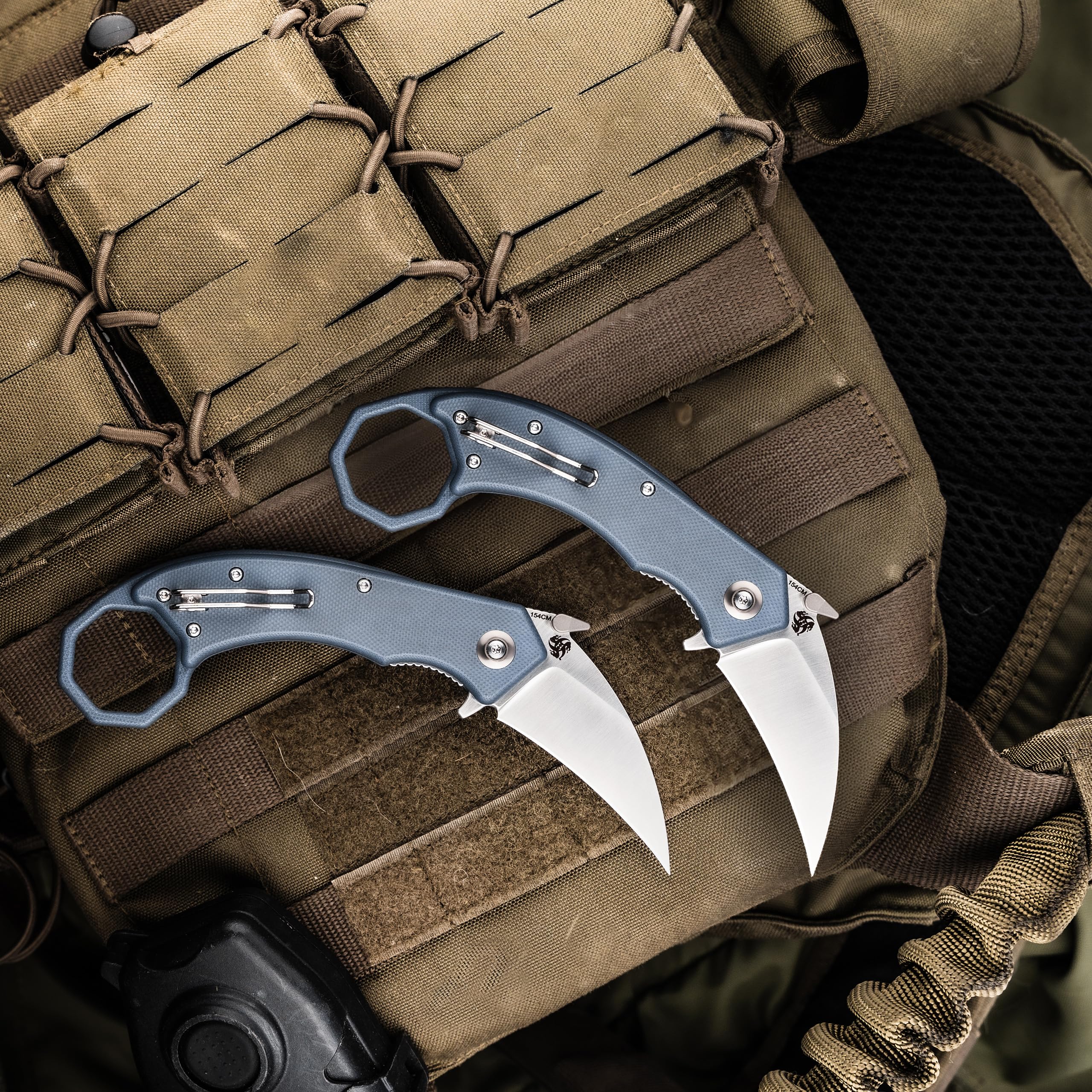 b-ker-plus-hel-karambit-grey-klappmesser-g10-blau-grau-154cm image 5