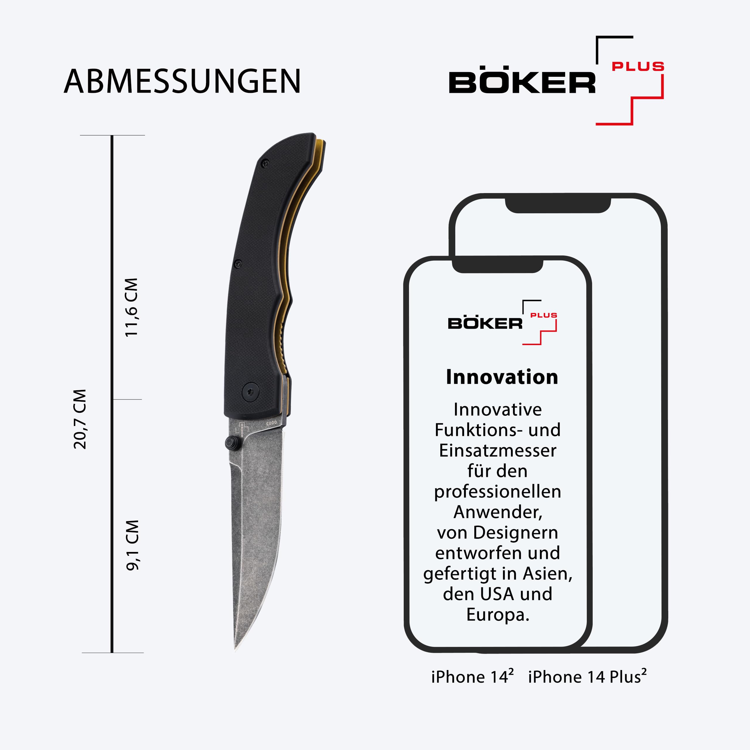 b-ker-plus-poke-taschenmesser-d2-g10-schwarz-9-1-cm image 5